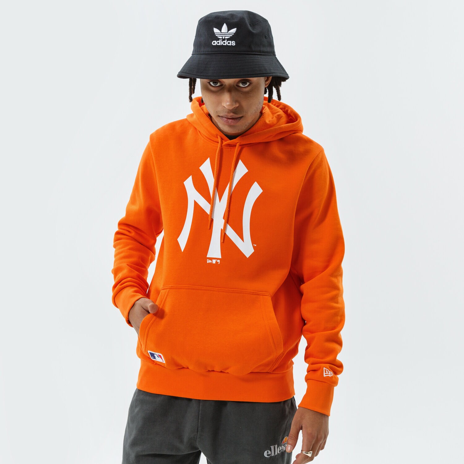 Herren NEW ERA HOODIE MLB SEASNL TEAM LOGO HOODY NEYYAN SORWHI 12827233 senfgelb