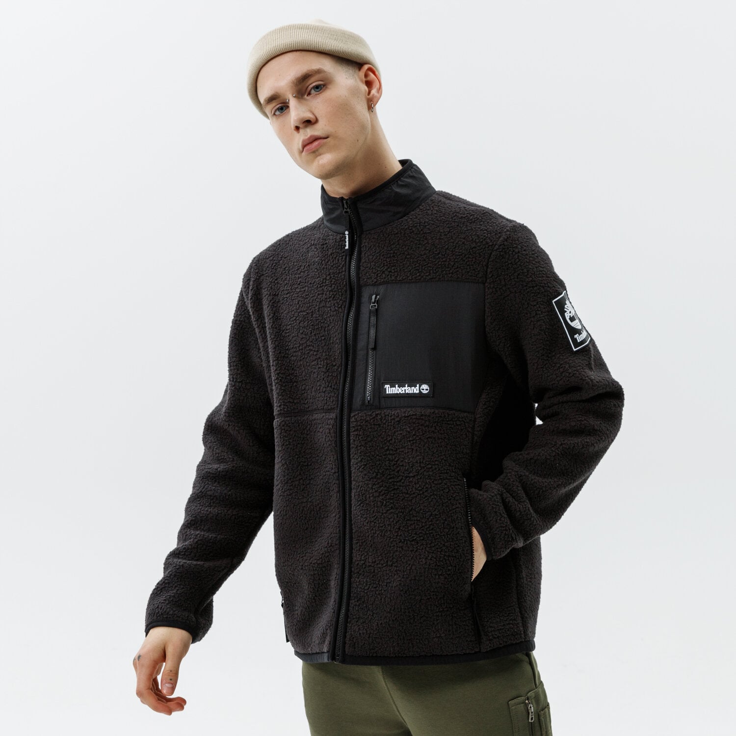 Herren Winterjacke TIMBERLAND JACKE YC OUTDOOR ARCHIVE SHERPA FLEECE JACKET TB0A24A50011 Schwarz