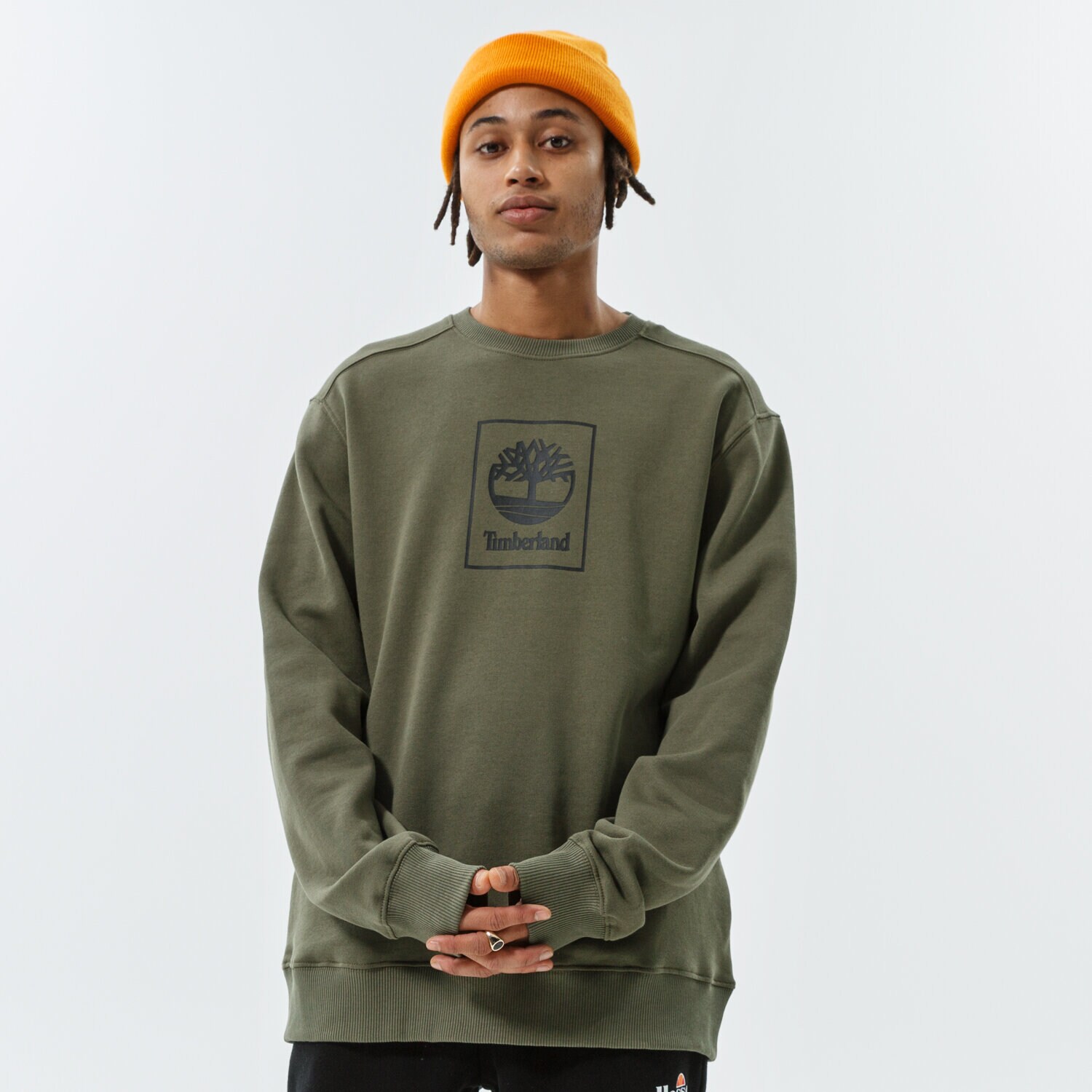 Herren TIMBERLAND SWEATSHIRT TREE LOGO CREW GRAPE LEAF TB0A5PJ8A581 Khaki