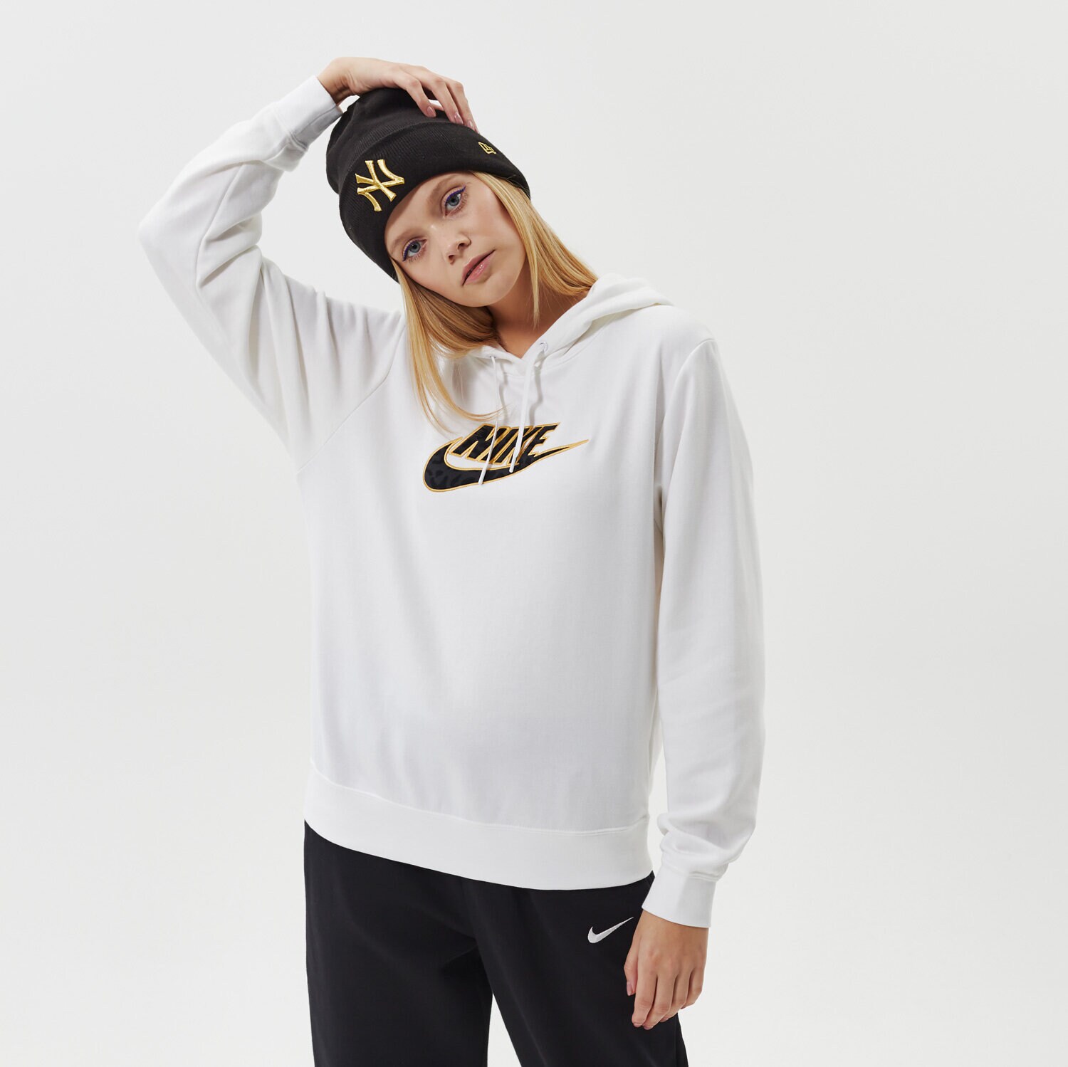 Damen NIKE HOODIE W NSW FLC GX PRNT HOODIE FTRA DD5838-100 Weiß