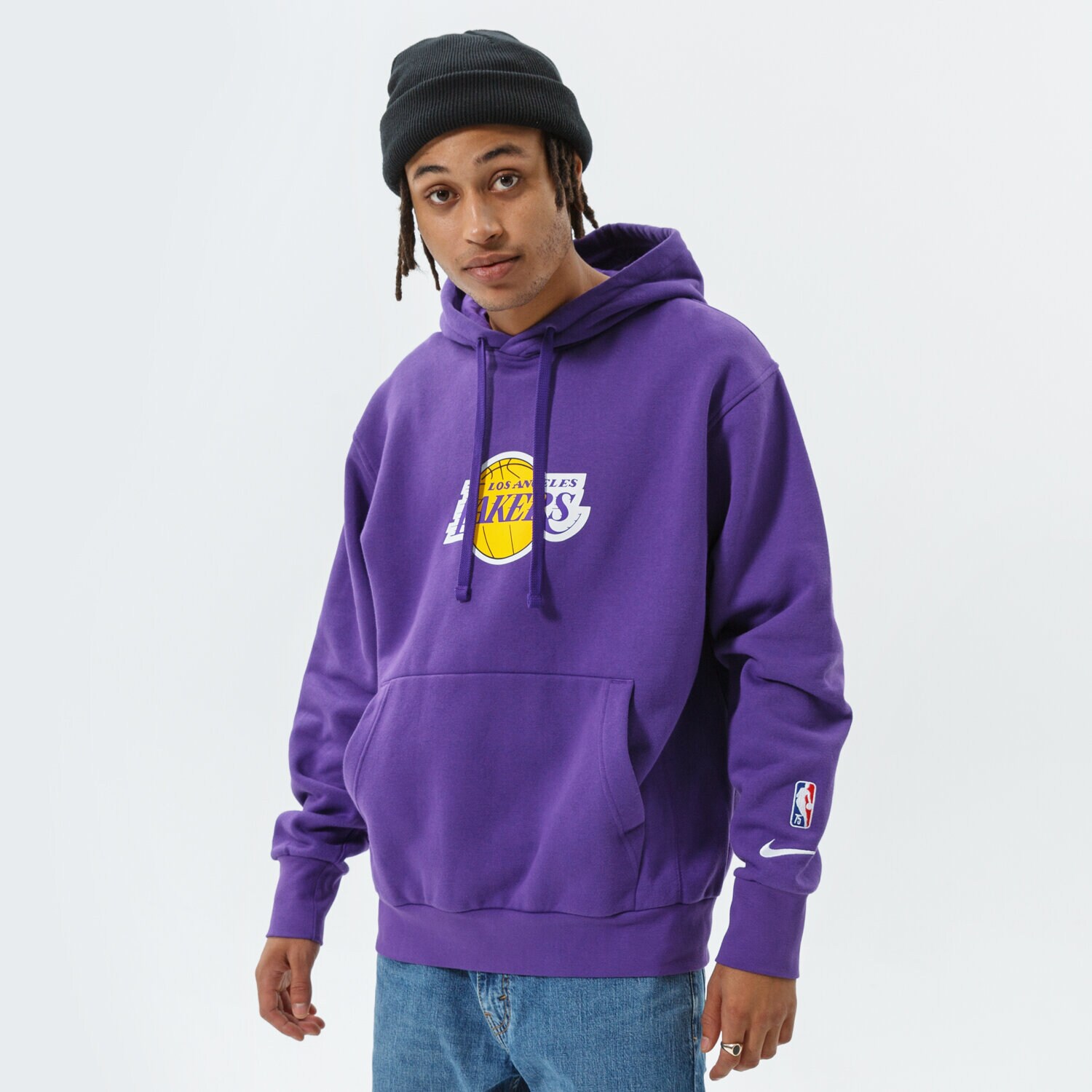 Herren NIKE HOODIE LAL M NK PO FLC ESSNTL NBA DB1835-504 Violet