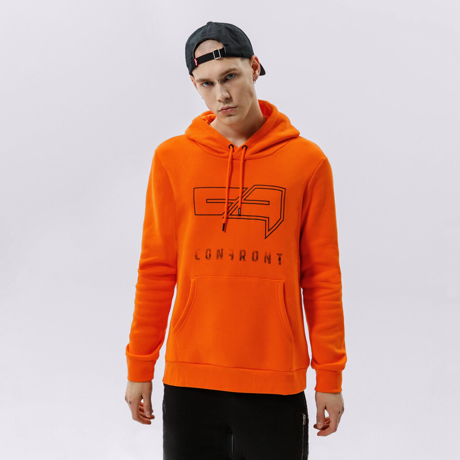 Herren CONFRONT HOODIE LOGO ORANGE CF321BLM31002 Orange