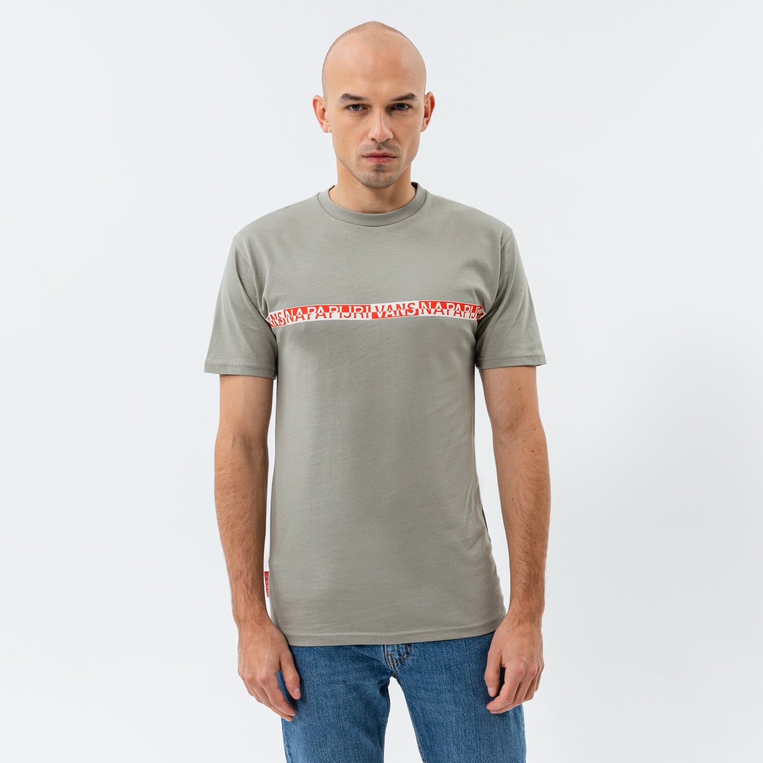 Herren T-Shirt VANS T SHIRT MN VANS X NAPAPIJRI SS VN0A541FYXM1 Grau