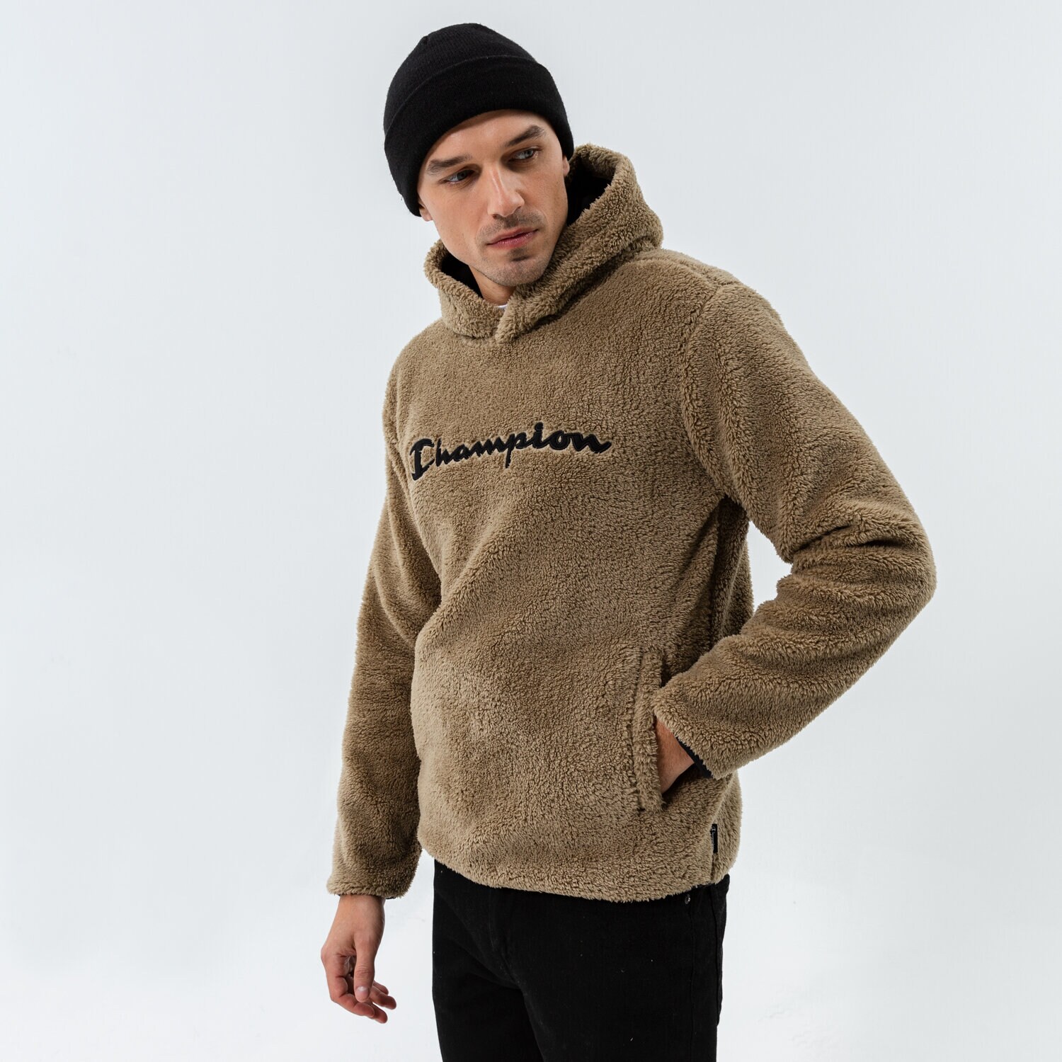 Herren CHAMPION HOODIE HOODED TOP 214973GS044 Khaki