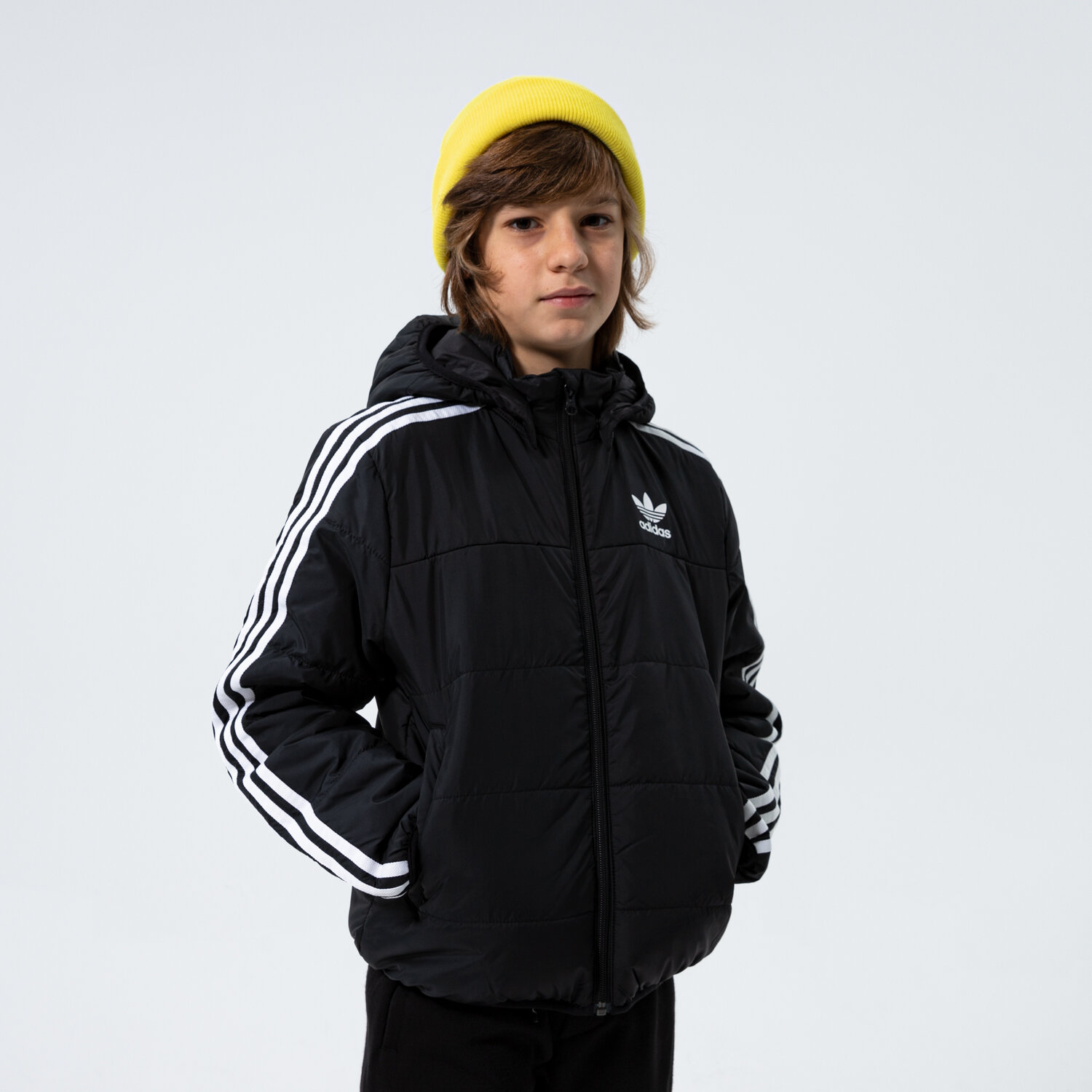 Kinder Übergangsjacke ADIDAS DAUNENJACKE PADDED JACKET BOY H34564 Schwarz