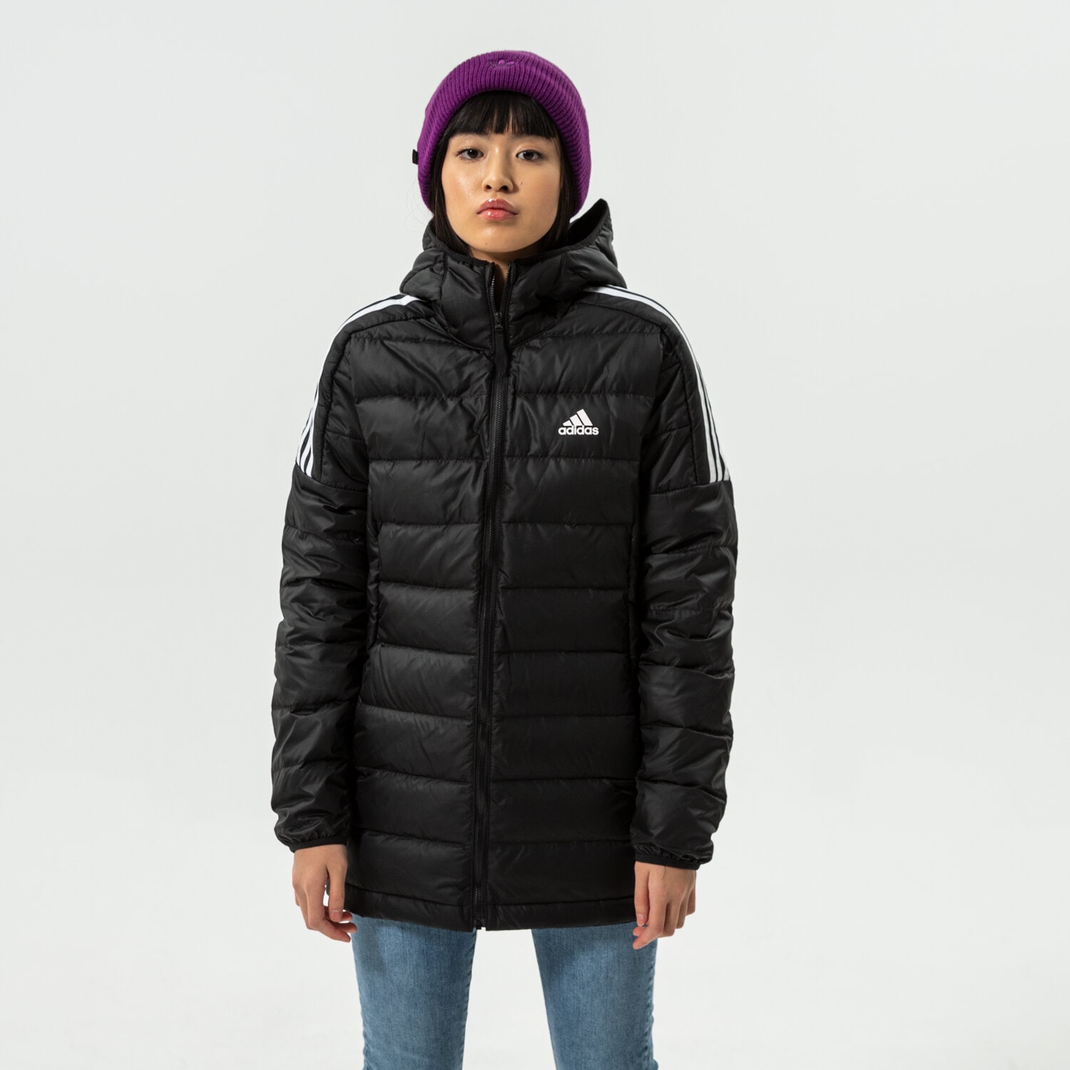 Damen Winterjacke ADIDAS JACKE W ESS DOWN PAR GH4590 Schwarz