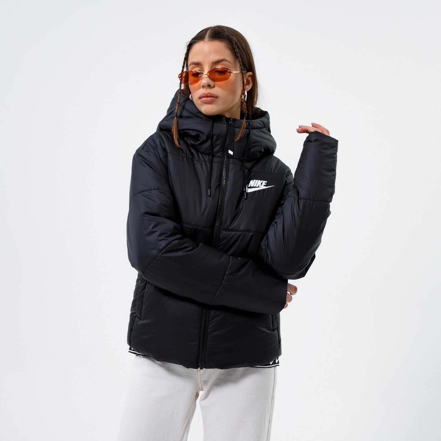 Damen Winterjacke NIKE JACKE TAPE JACKET DJ6997-010 Schwarz