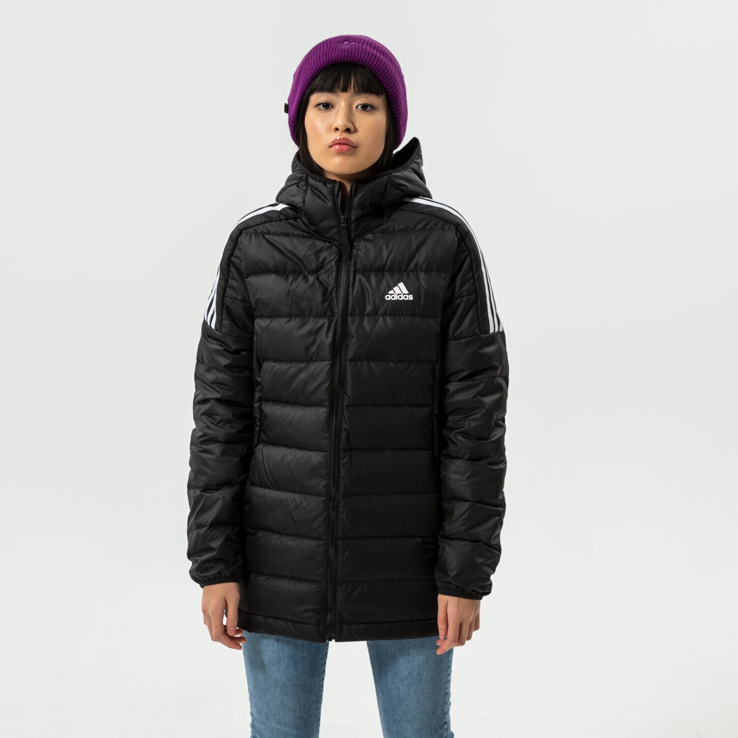 Damen Winterjacke ADIDAS JACKE W ESS DOWN PAR GH4590 Schwarz