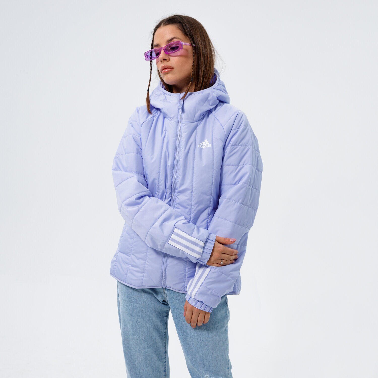 Damen Winterjacke ADIDAS JACKE W ITAVIC L HO J GT1693 Blau