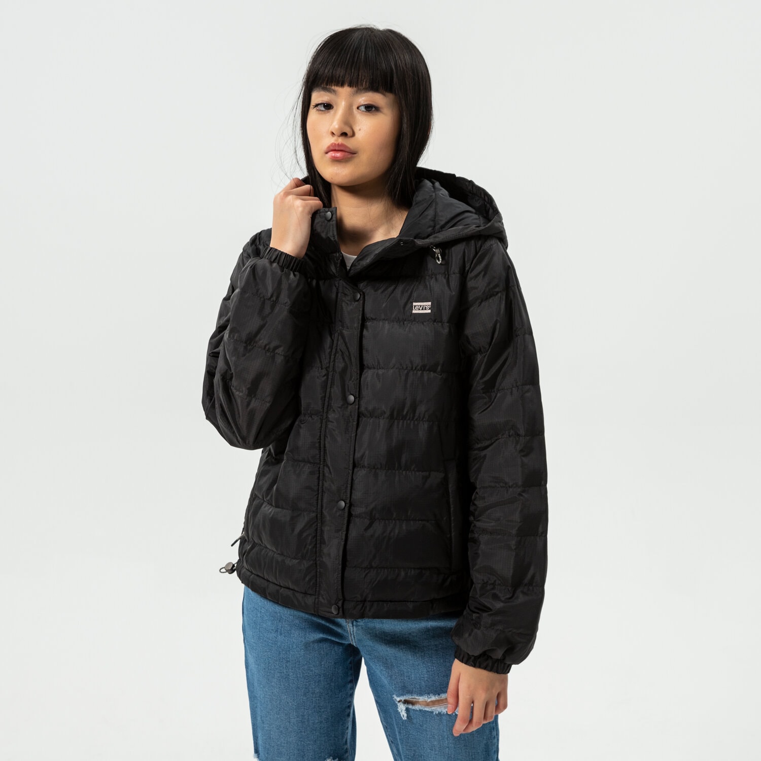Damen Übergangsjacke LEVI'S JACKE EDIE PACKABLE JACKET A0675-0000 Schwarz