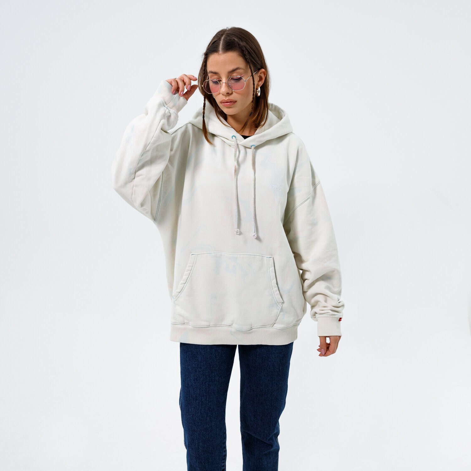 Damen LEVI'S HOODIE RED TAB SWEATS HOODIE A0747-0005 Weiß