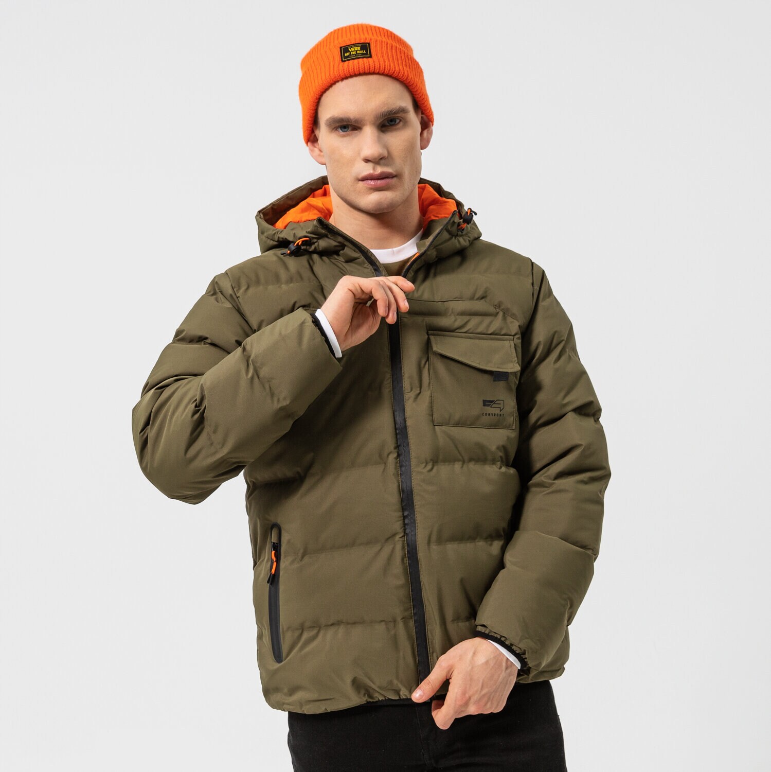 Herren Winterjacke CONFRONT JACKE WINTER CITY ADVENTURE JACKET CF321KUM18002 Khaki