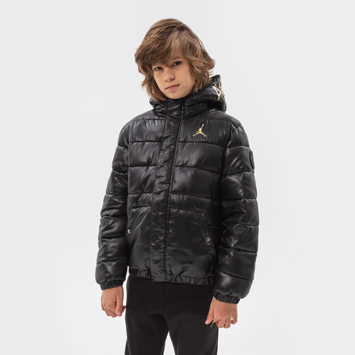 Kinder Übergangsjacke JORDAN JACKE WINTER JDB HOOD HIT JACKET GIRL 95A631-023 Schwarz
