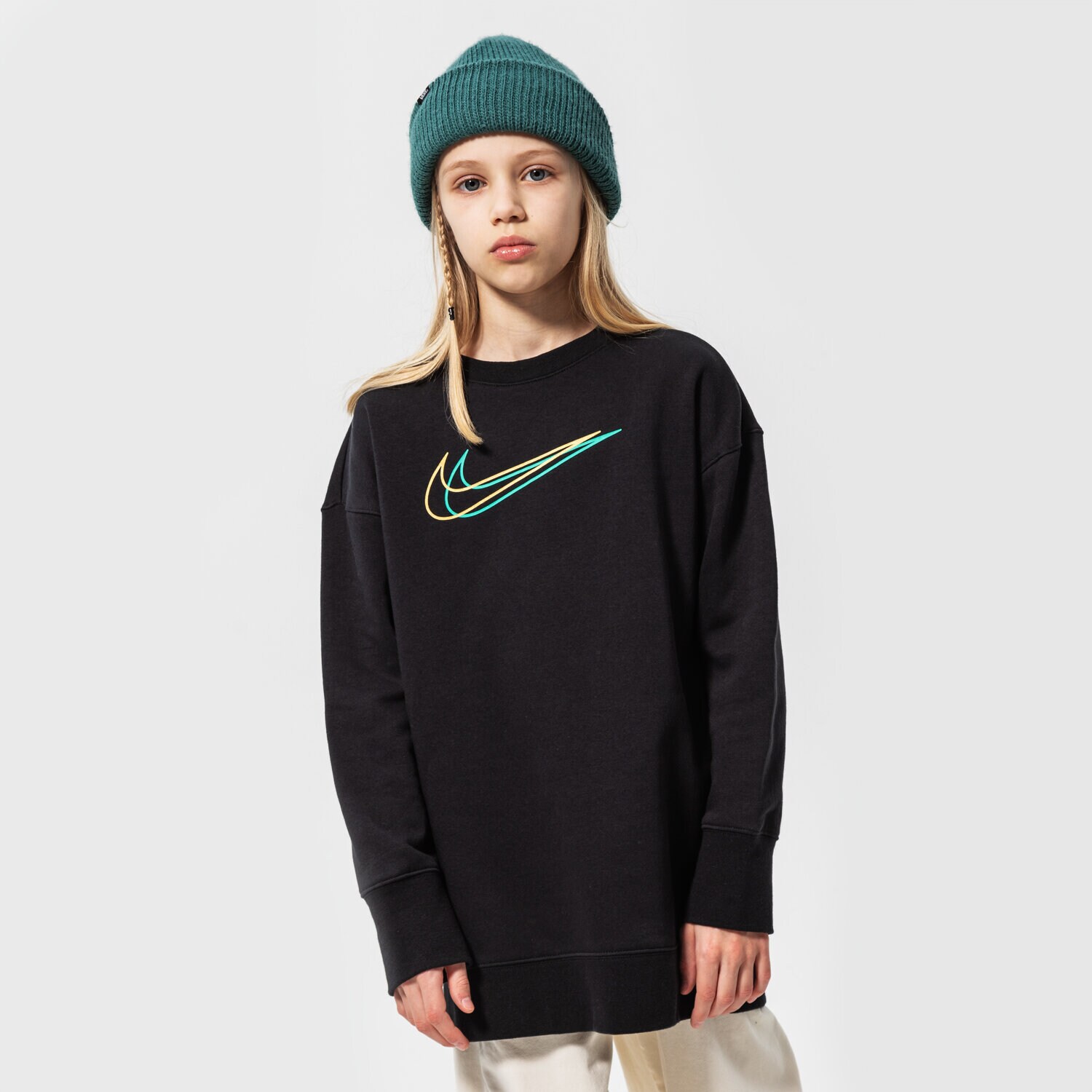 Kinder NIKE SWEATSHIRT G NSW BF CREW GIRL DO8391-010 Schwarz