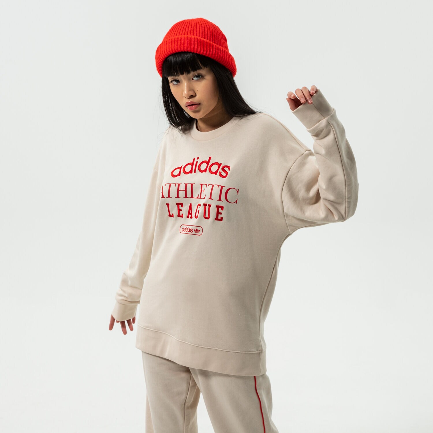 Damen ADIDAS SWEATSHIRT CREW HL0048 Beige