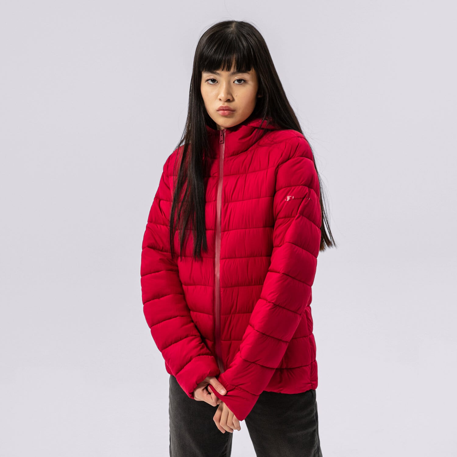 Damen Winterjacke CHAMPION JACKE WINTER HOODED POLYFILLED JACKET 114549RS061 Dunkelrot