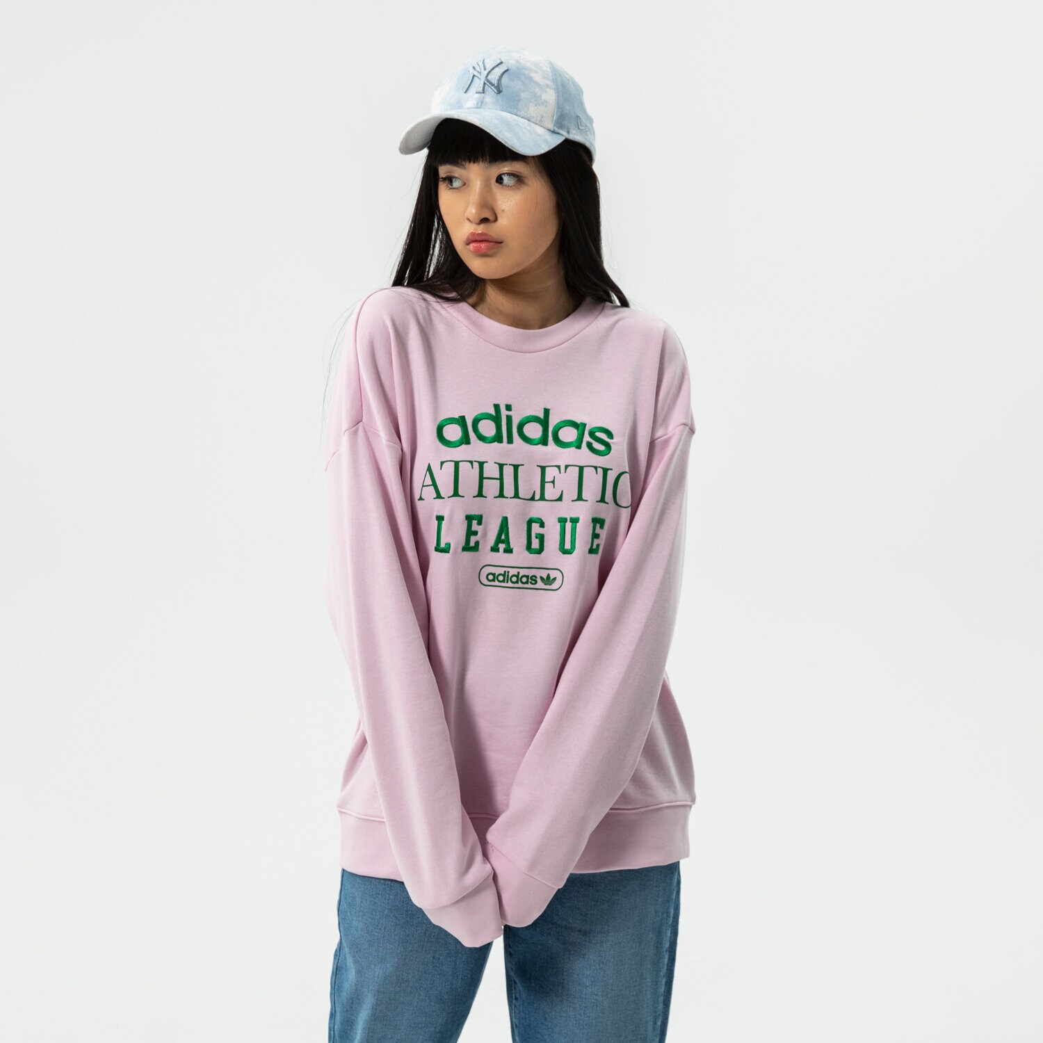 Damen ADIDAS SWEATSHIRT CREW HL0043 Rosa