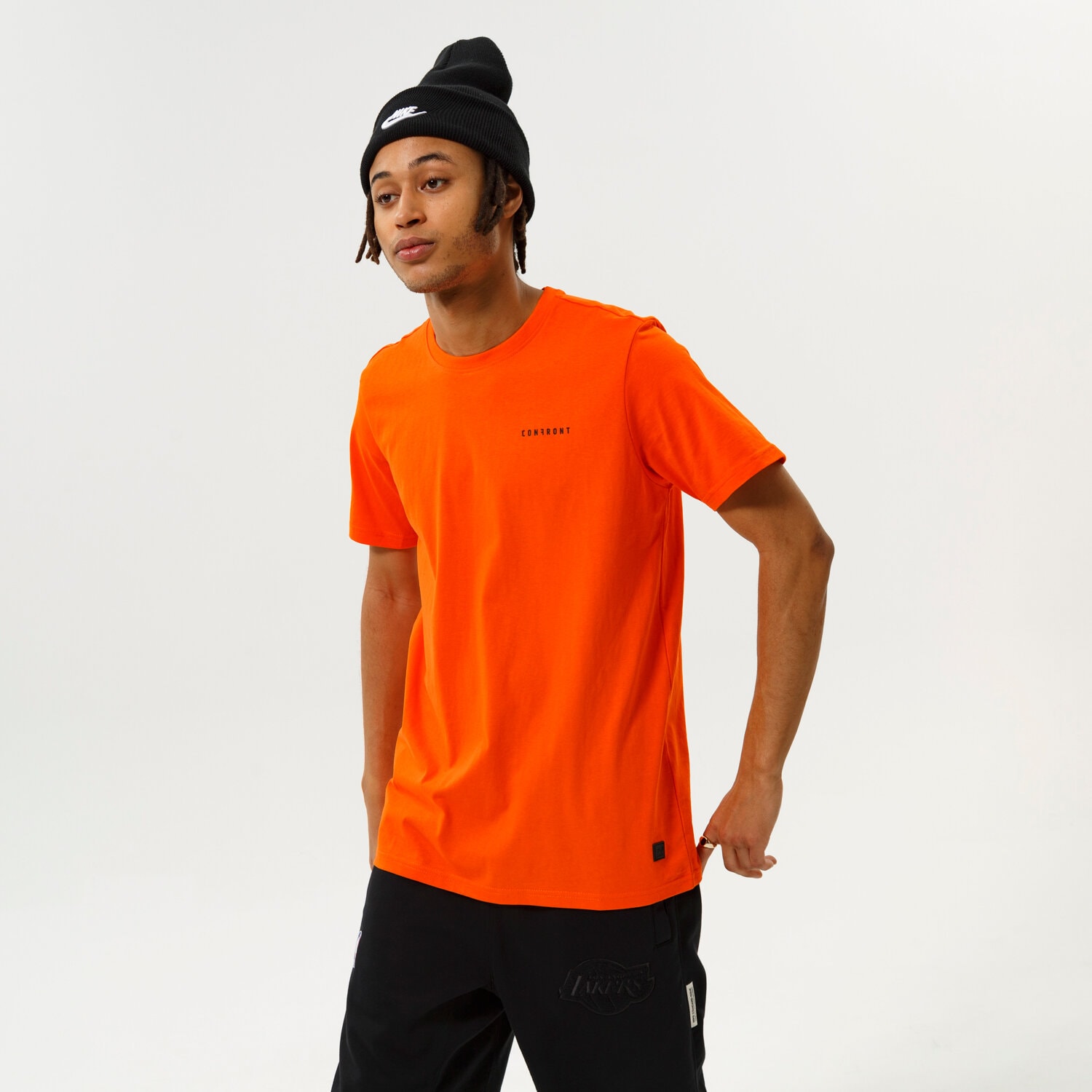 Herren T-Shirt CONFRONT T SHIRT SMALL LOGO TEE ORANGE CF321TSM77002 Orange