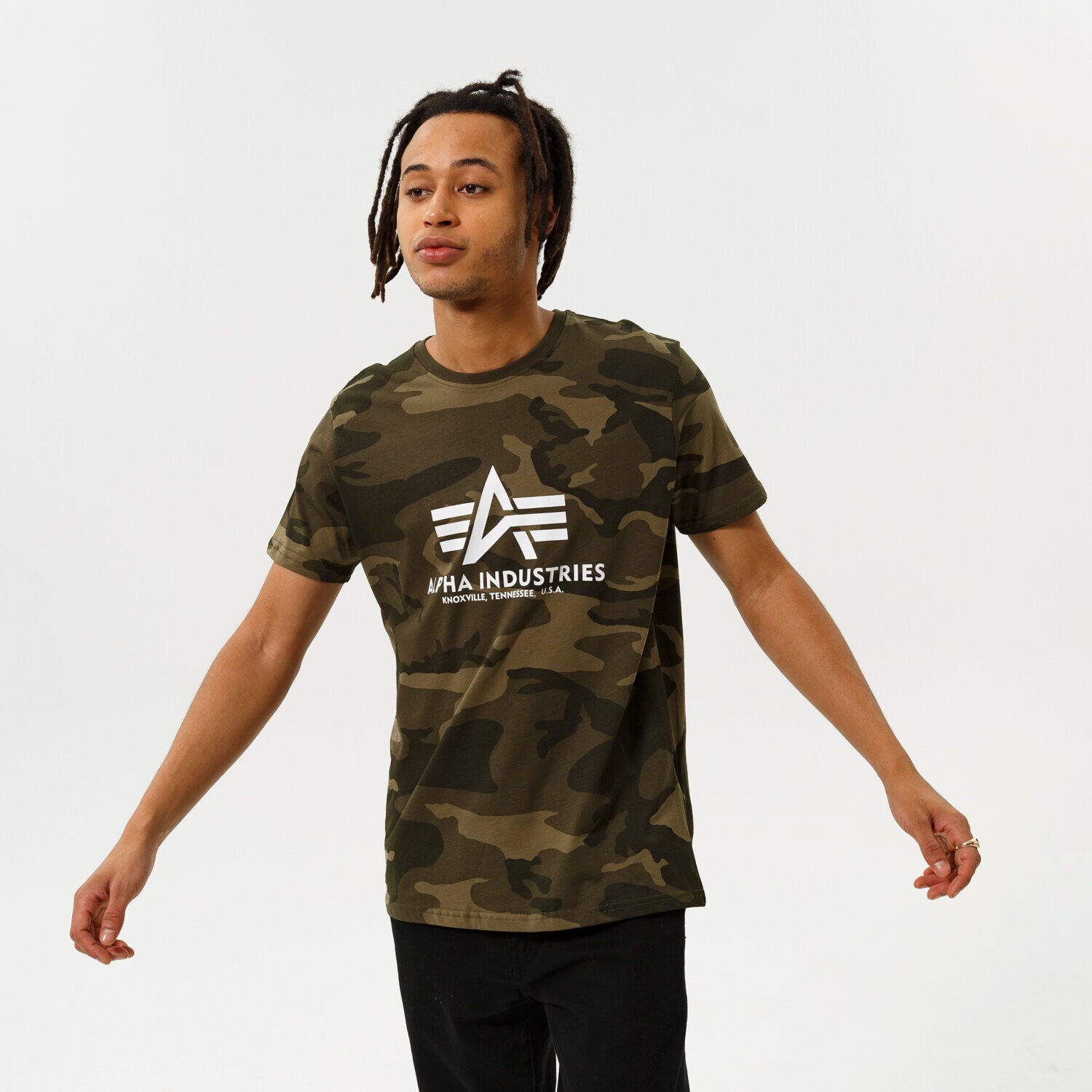 Herren T-Shirt ALPHA INDUSTRIES T-SHIRT BASIC T CAMO 100501C-239 Multicolor