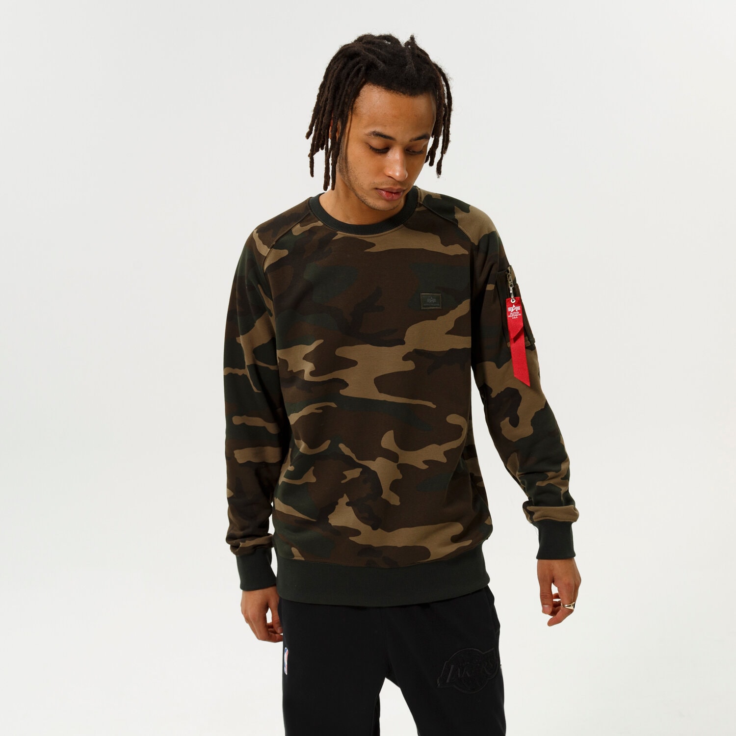 Herren ALPHA INDUSTRIES SWEATSHIRT X - FIT SWEAT CAMO 158320C-408 Multicolor