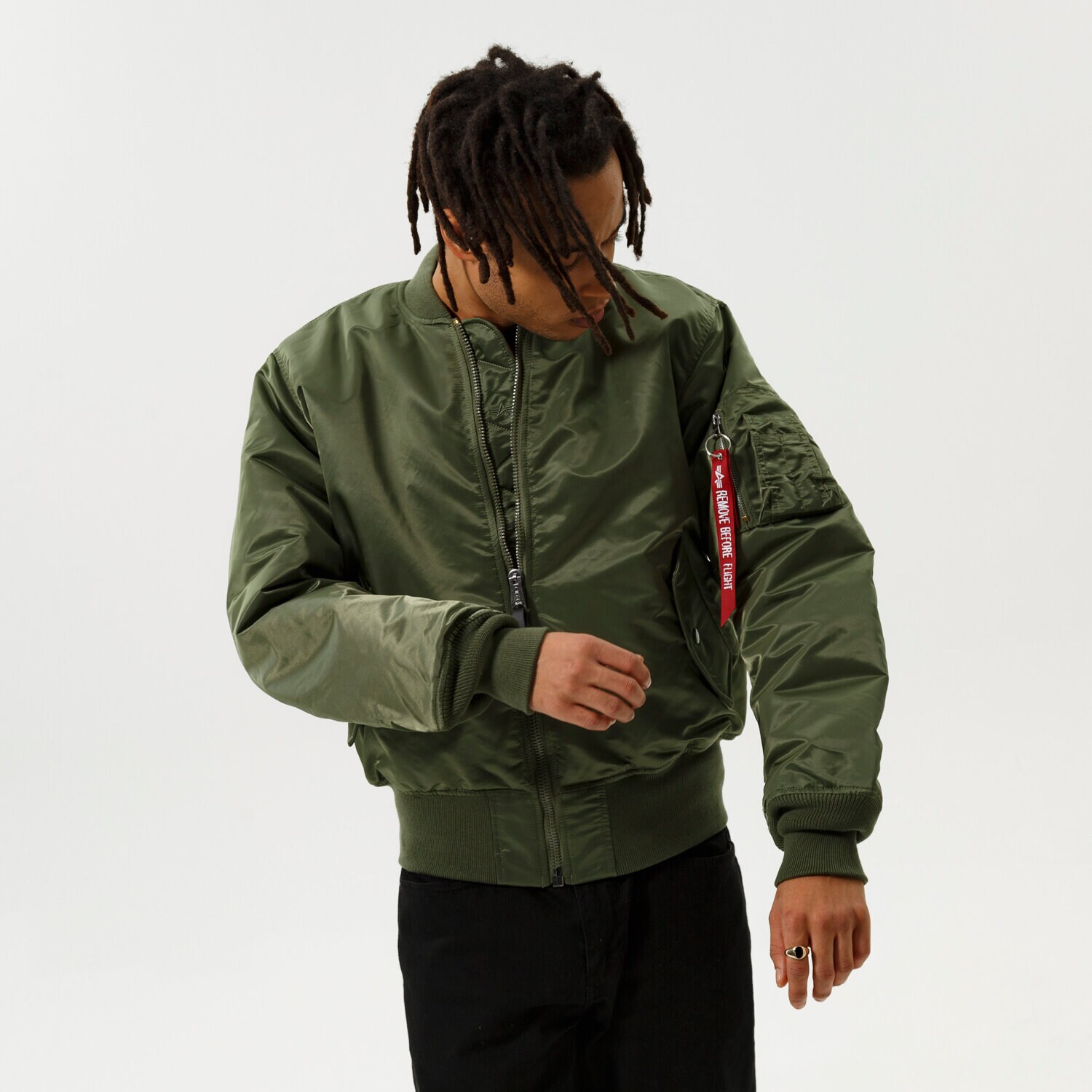 Herren Winterjacke ALPHA INDUSTRIES JACKE MA-1 100101-01 Khaki
