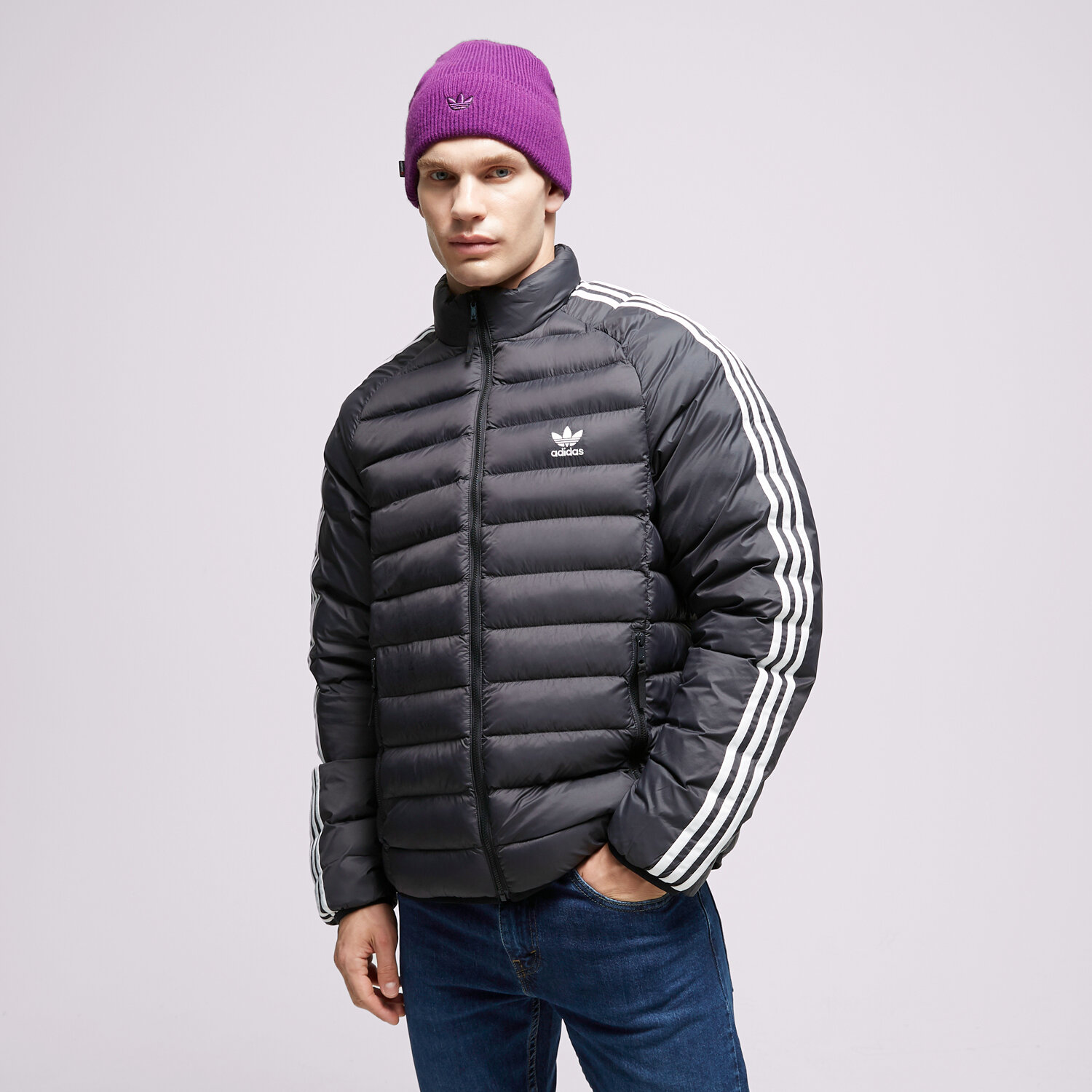 Herren Winterjacke ADIDAS DAUNENJACKE PADPUFF STAND IL2565 Schwarz