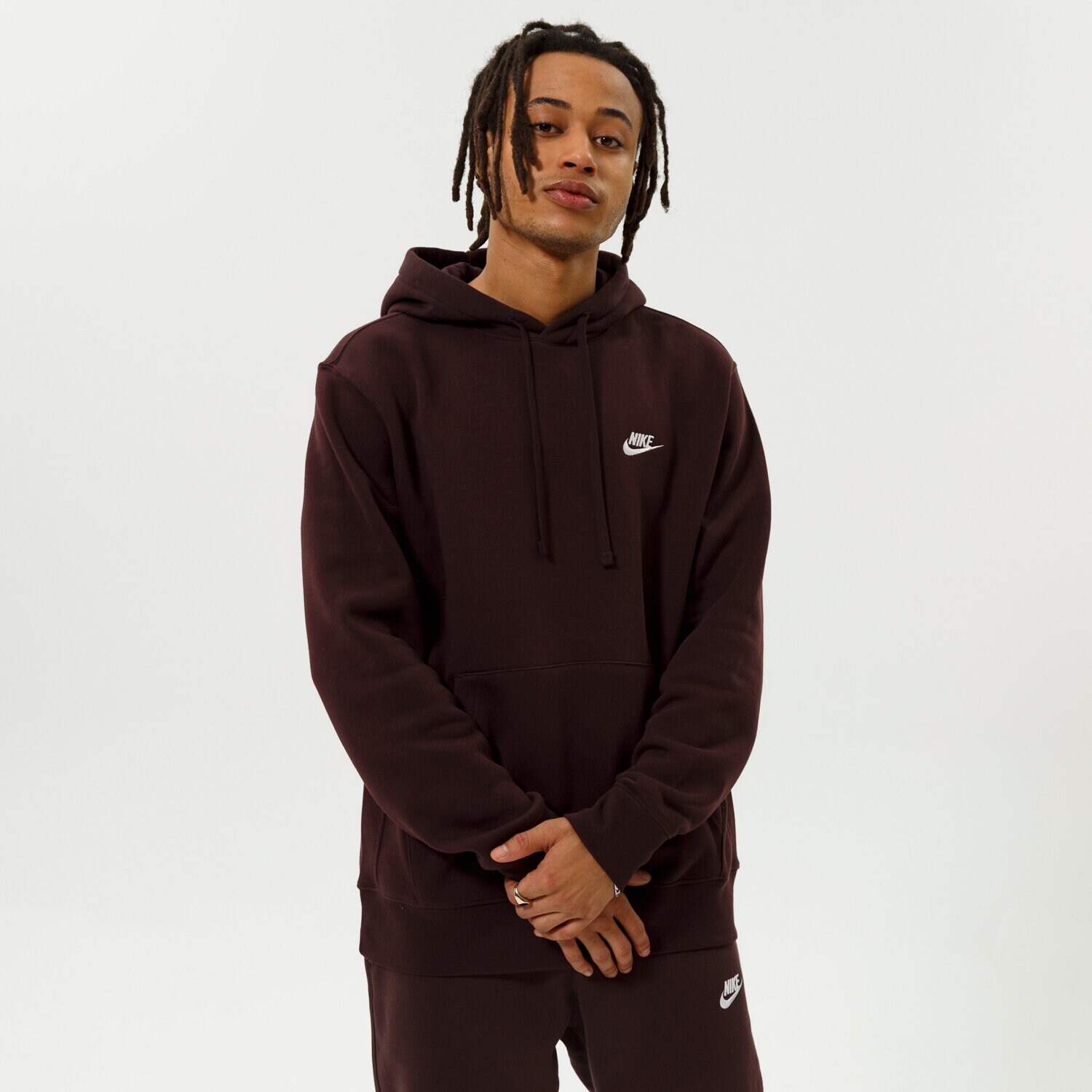 Herren NIKE HOODIE SPORTSWEAR CLUB FLEECE BV2654-203 Dunkelrot