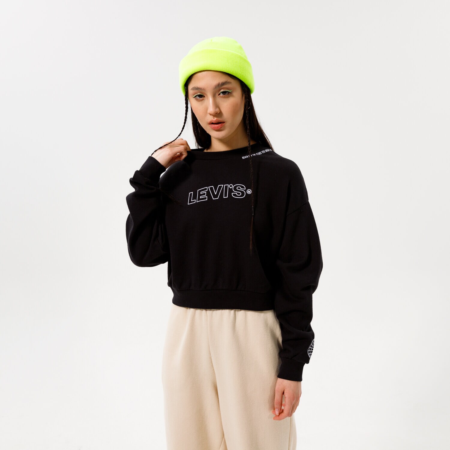 Damen LEVI'S SWEATSHIRT GRAPHIC LAUNDRY CREW A2643-0002 Schwarz