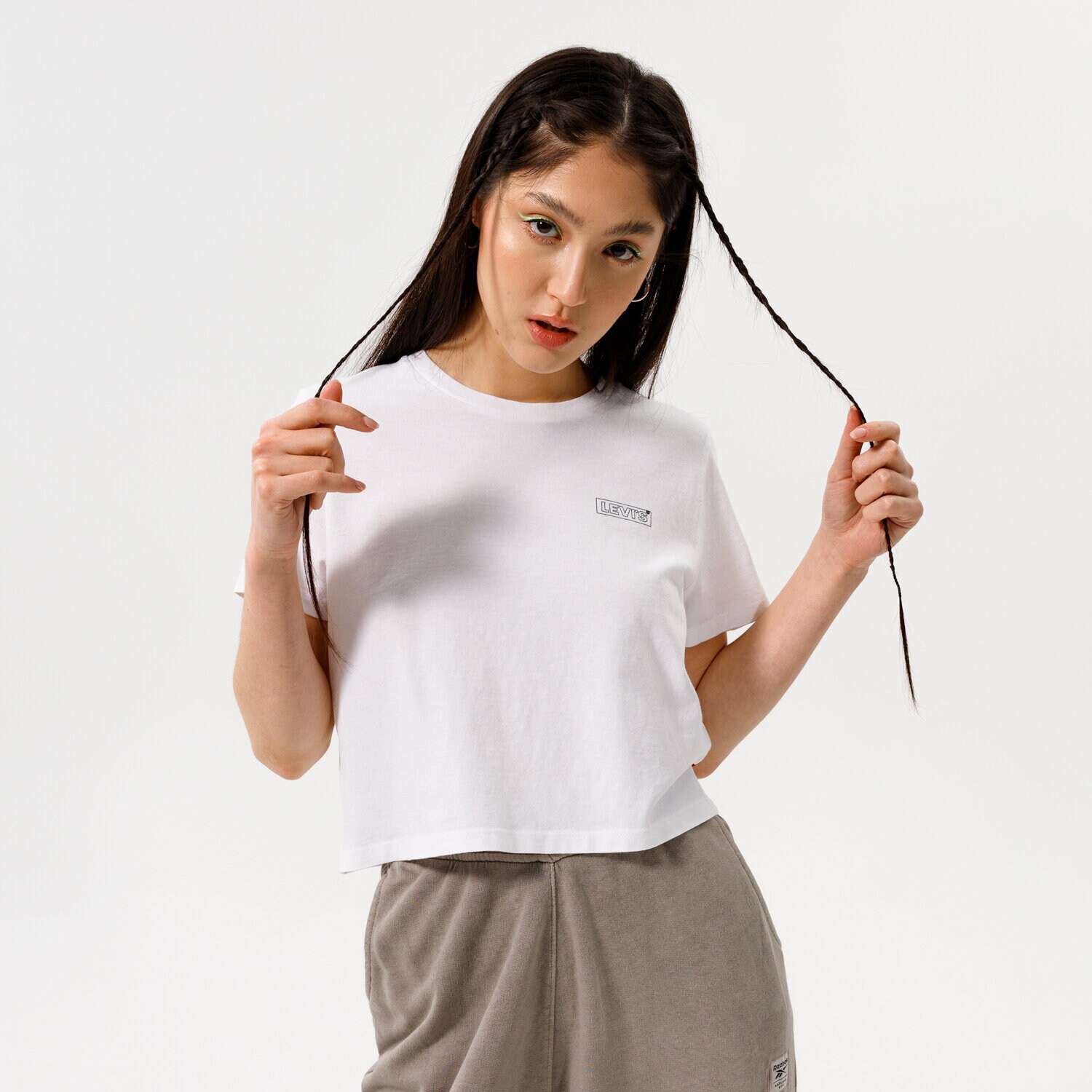 Damen T-Shirt LEVI'S T-SHIRT CROPPED JORDIE TEE A0785-0019 Weiß