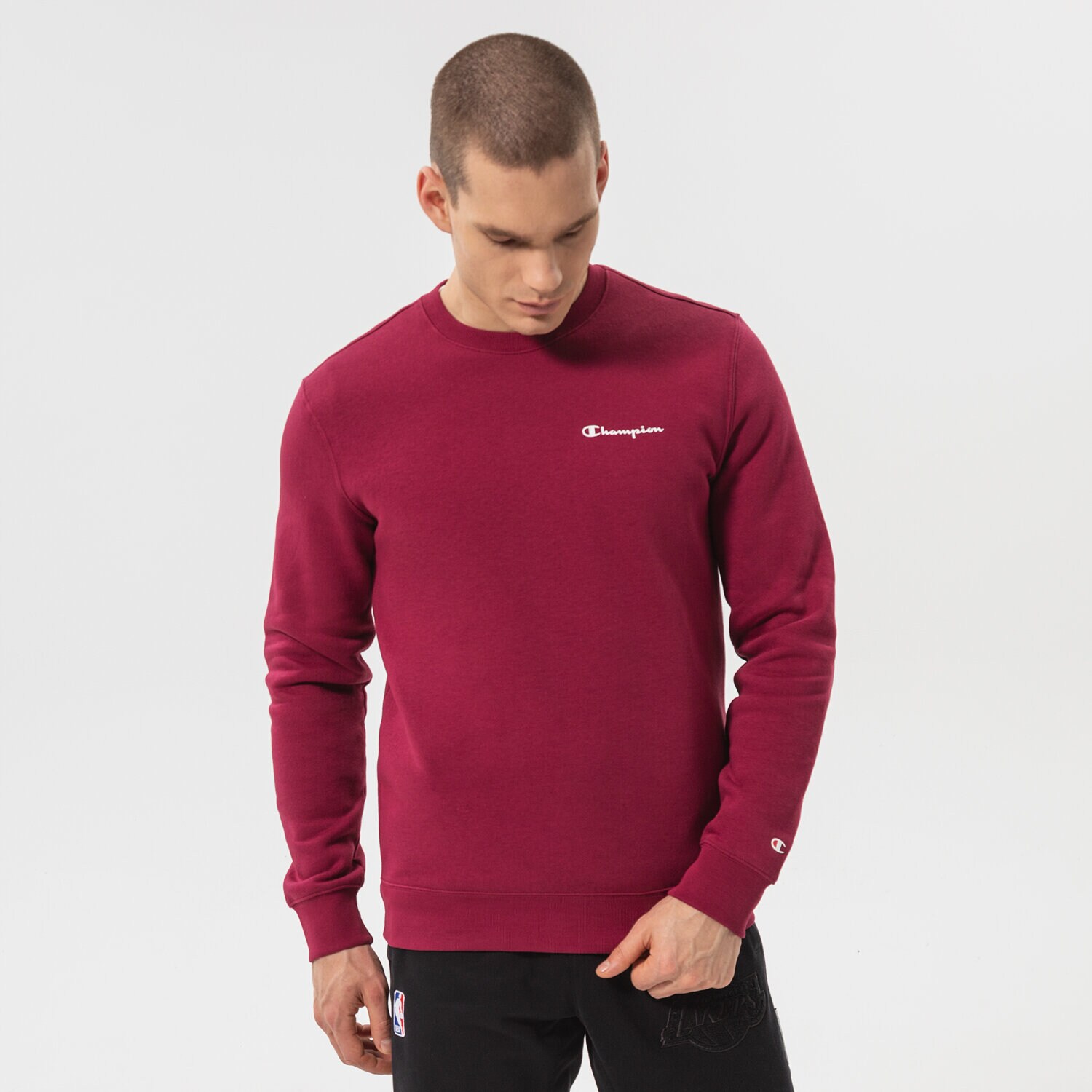 Herren CHAMPION SWEATSHIRT CREWNECK SWEATSHIRT 214750VS516 Dunkelrot