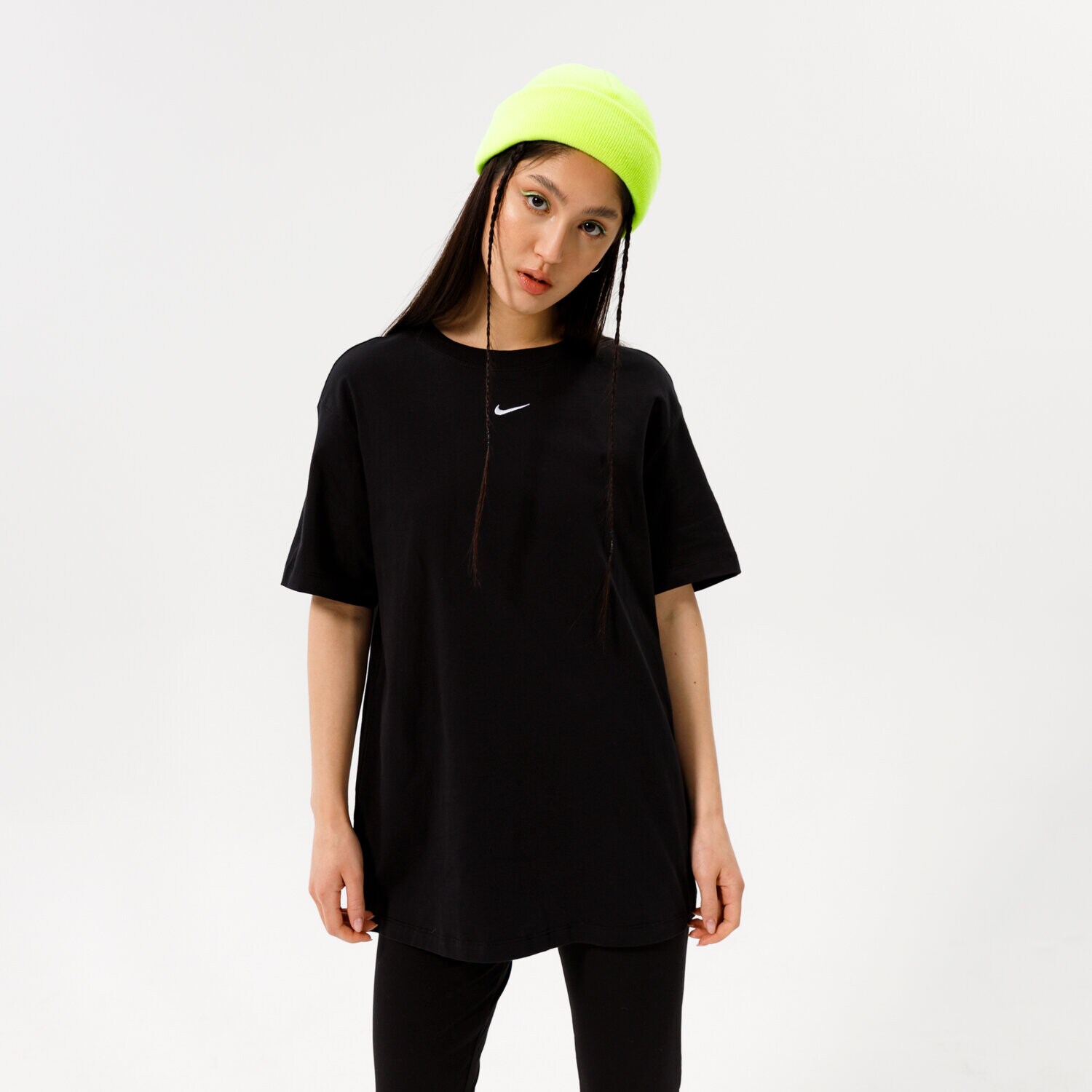 Damen T-Shirt NIKE SPORTSWEAR ESSENTIAL OVERSIZED T SHIRT DN5697-010 Schwarz