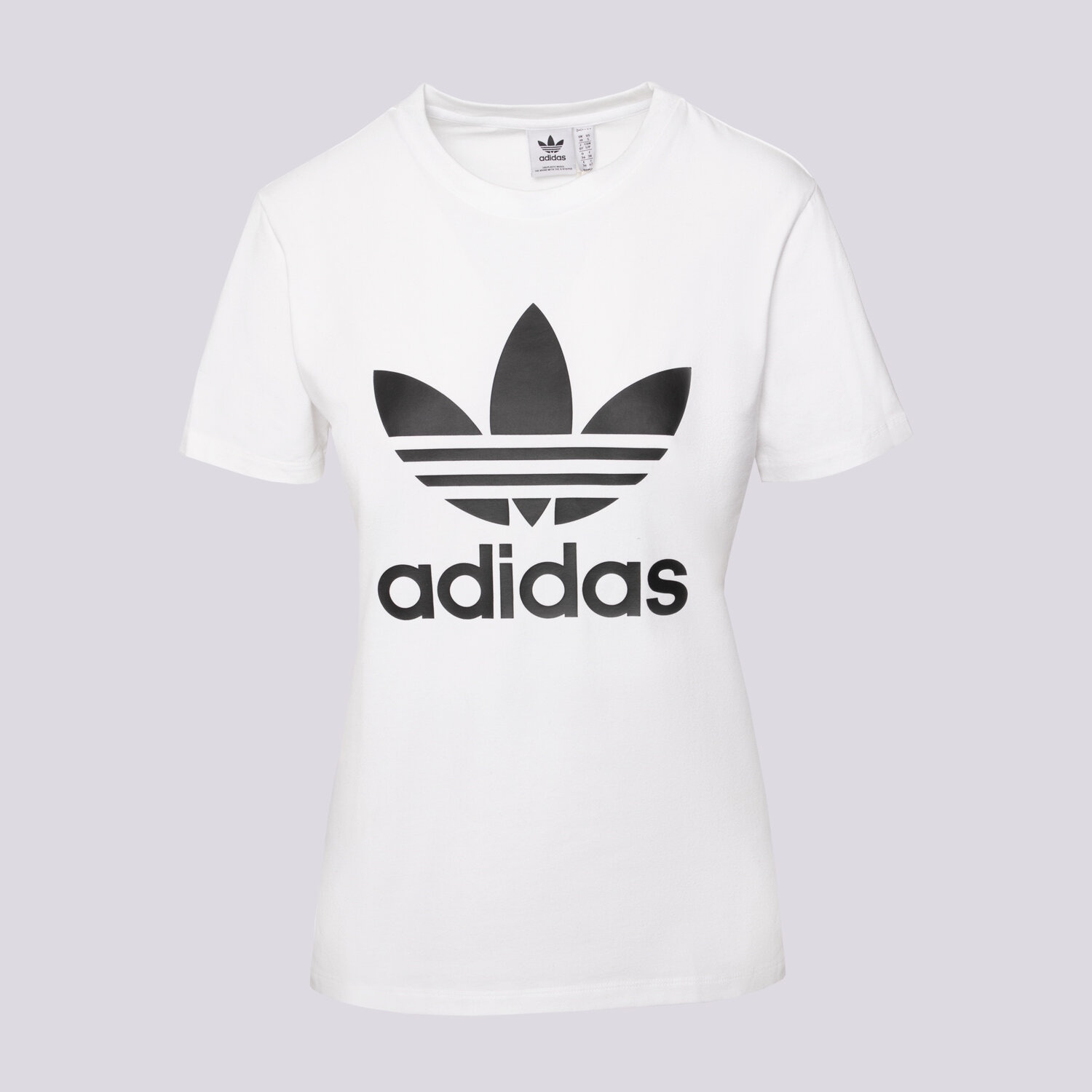 Adidas trefoil tee white deals