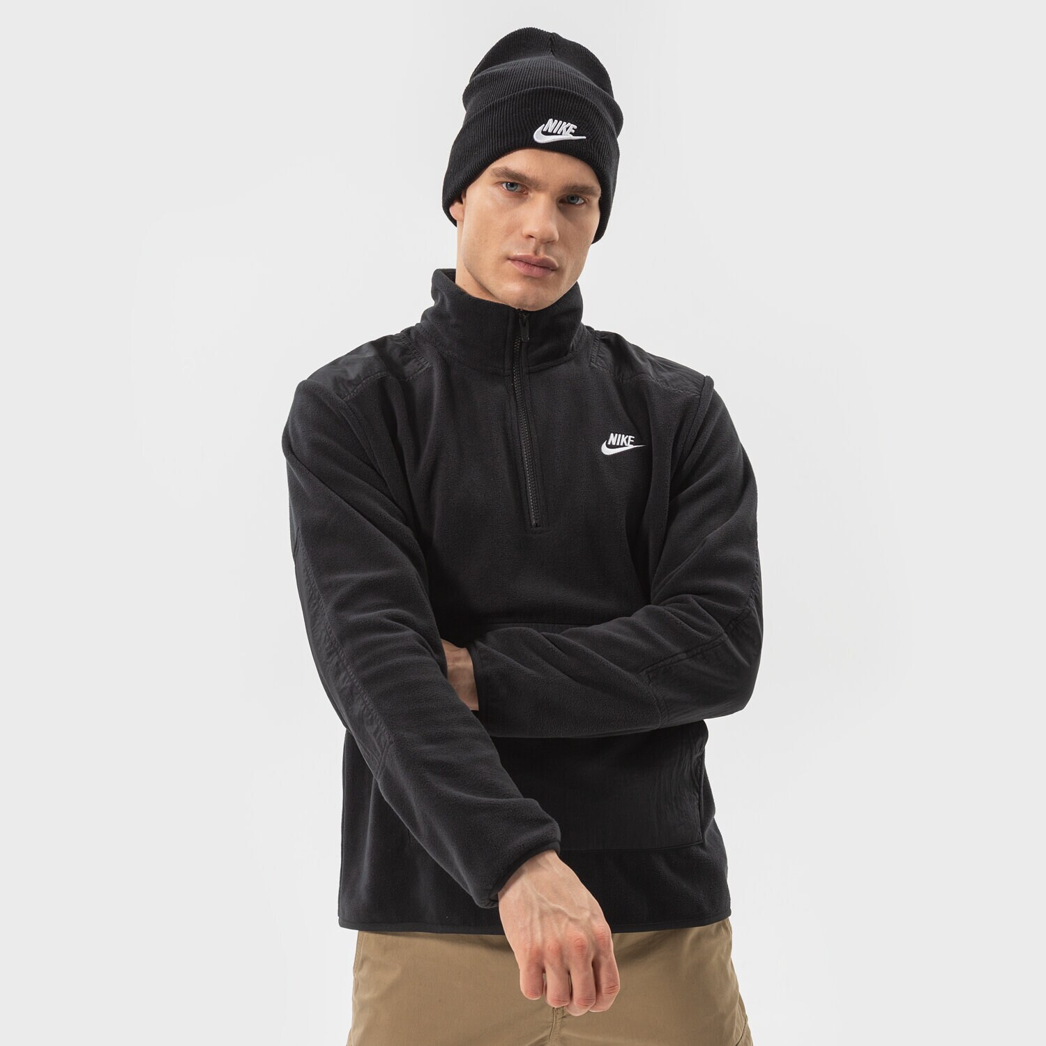 Herren NIKE SWEATSHIRT M NSW SPE+ FLC HZ WINTER DD4870-010 Schwarz