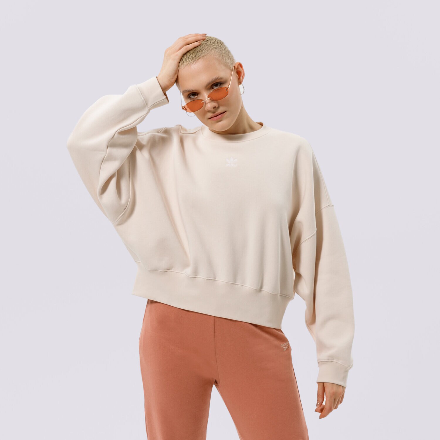 Damen ADIDAS SWEATSHIRT SWEATSHIRT H40022 Beige