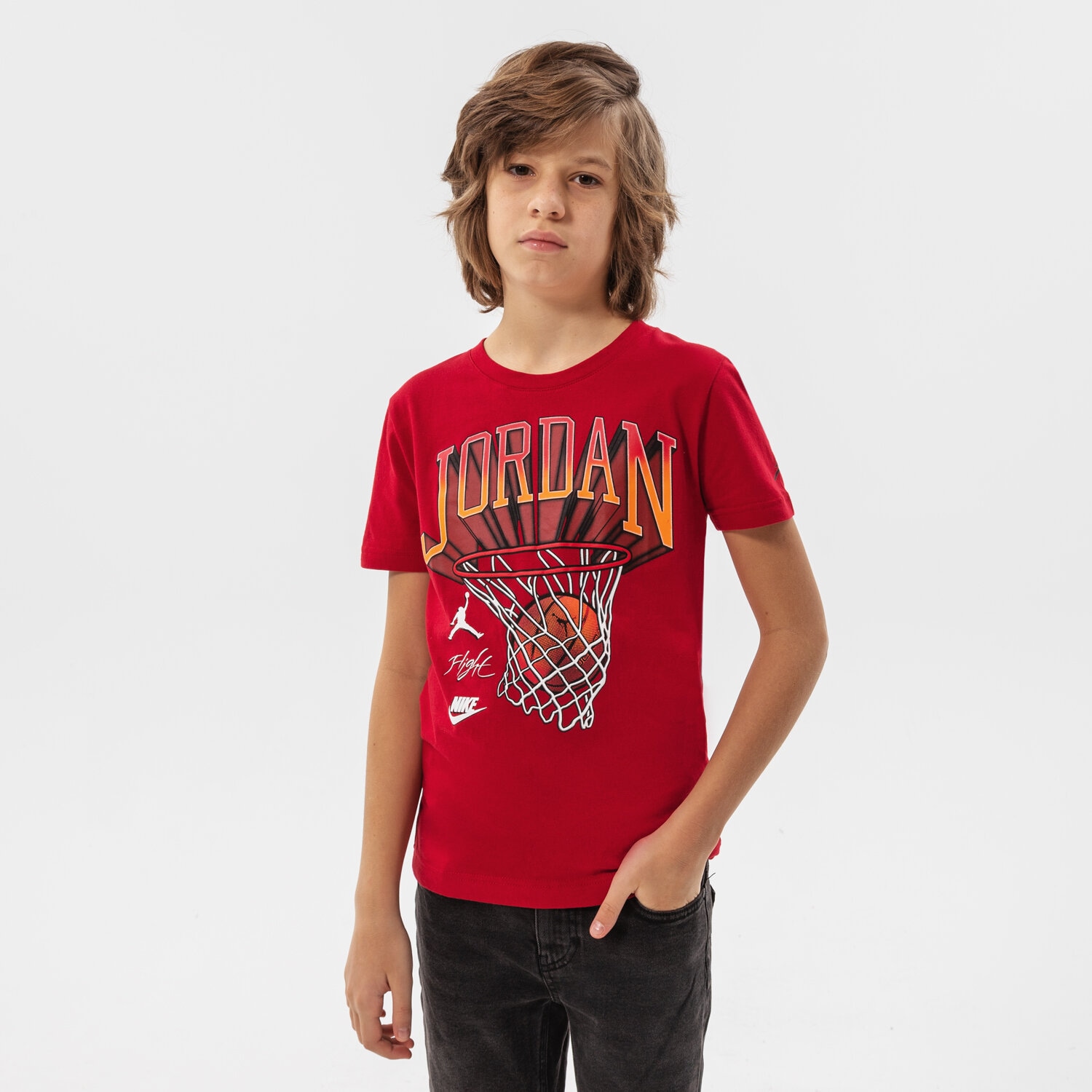 Kinder T-Shirt JORDAN T-SHIRT JORDAN HOOP STYLE SS TEE BOY 95B231-R78 Rot