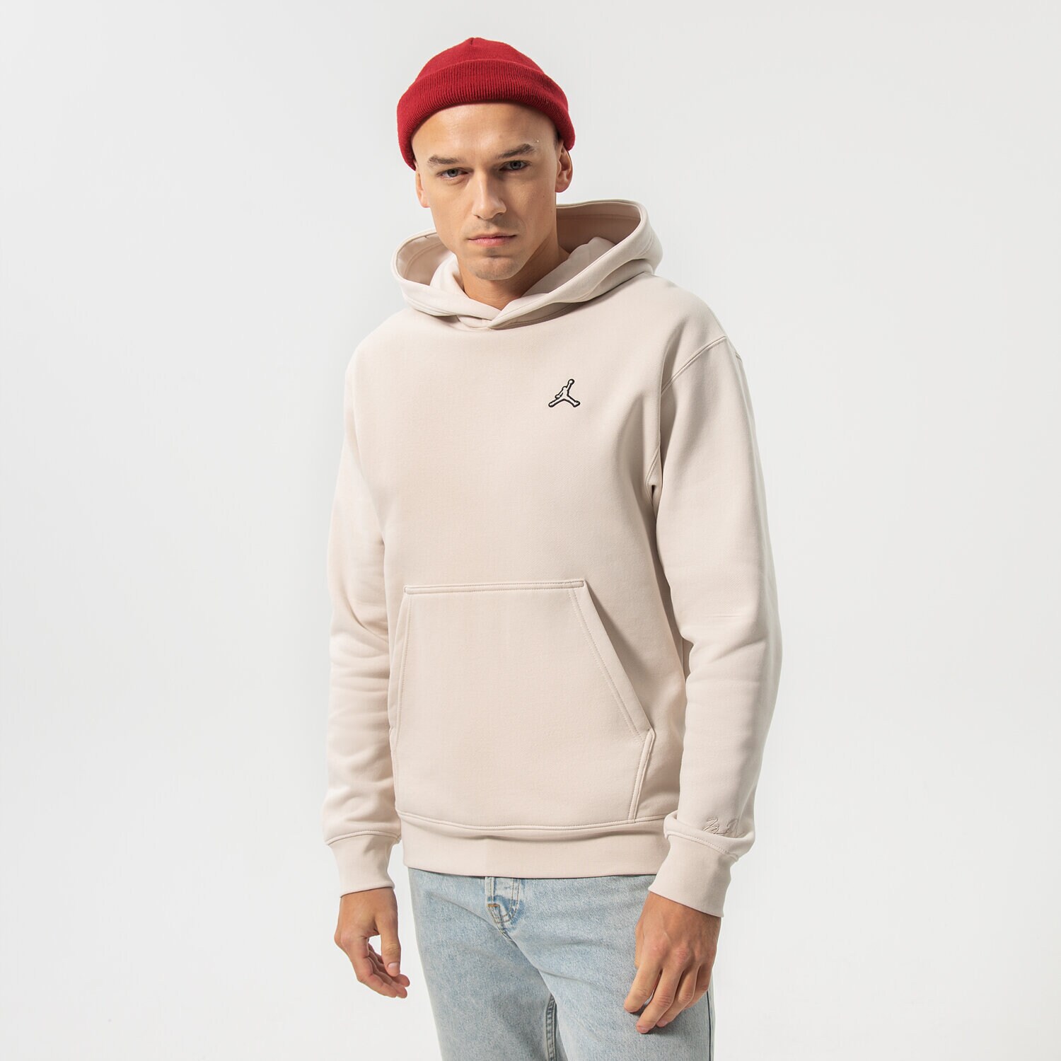 Herren JORDAN SWEATSHIRT M J ESS FLC PO HOODIE DA9818-104 Beige