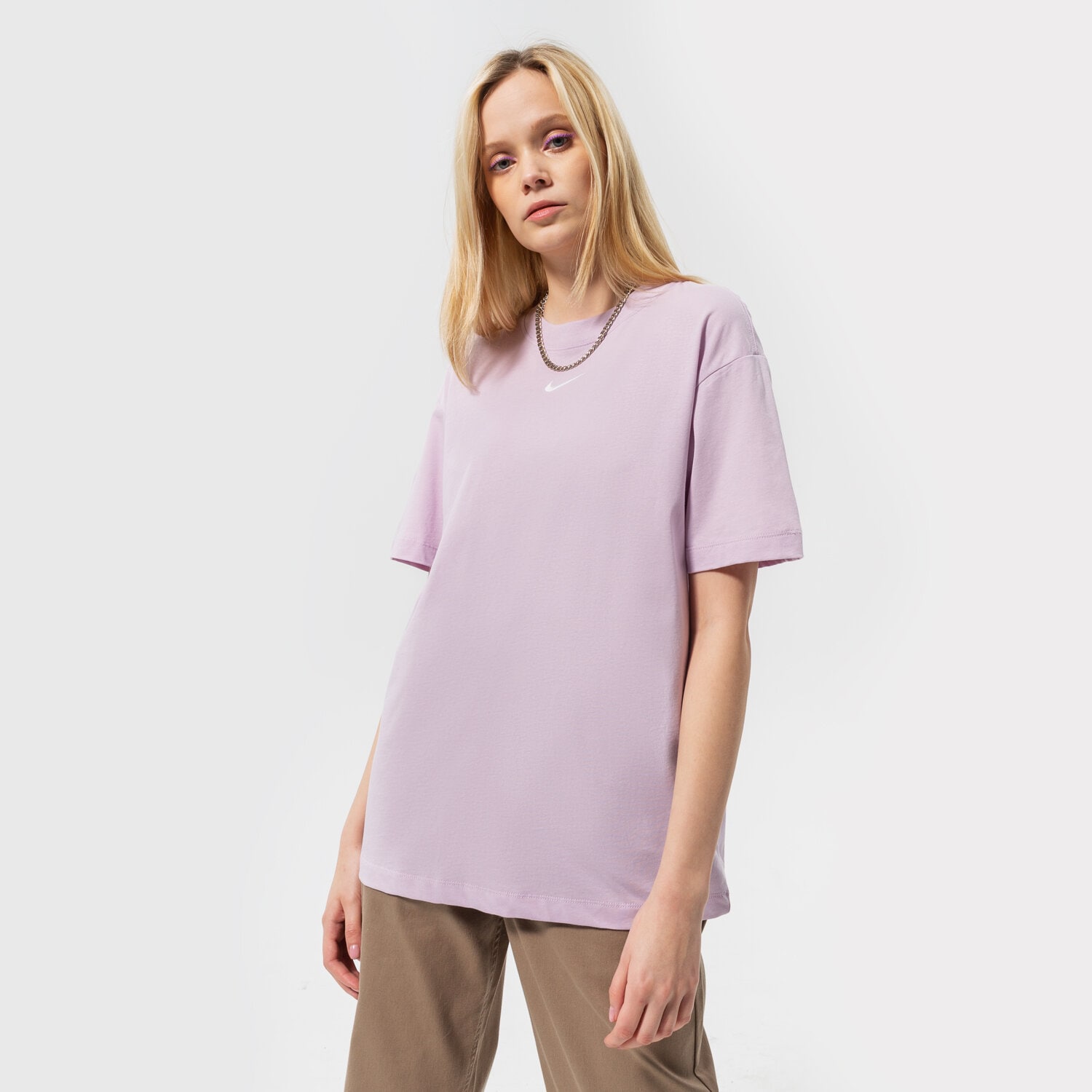 Damen T-Shirt NIKE T-SHIRT W NSW ESSNTL CLCTN SS TEE BF DQ5379-530 Violet