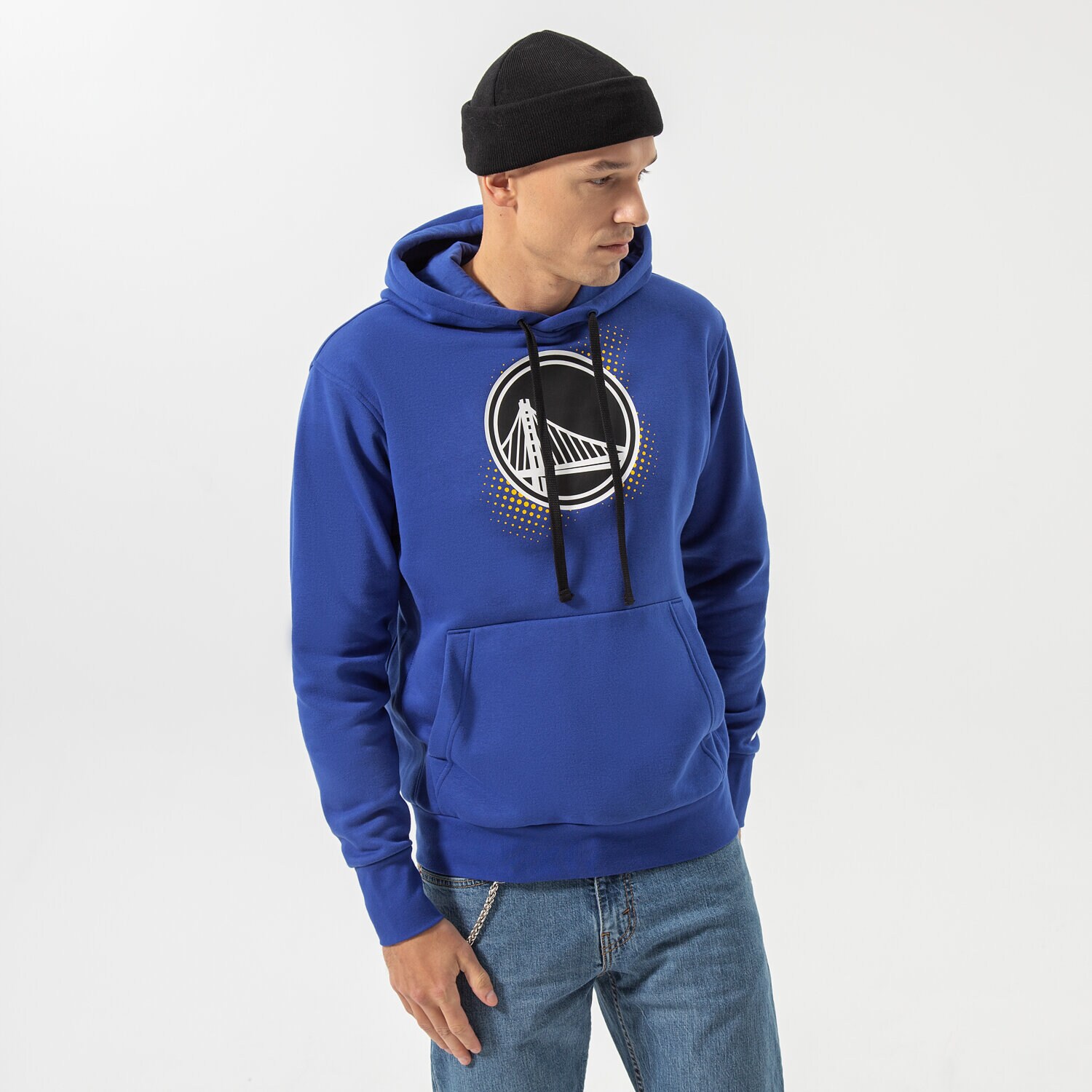 Herren NIKE HOODIE GSW M NK FLC PO ESSNTL FTPK NBA DH9301-495 Blau