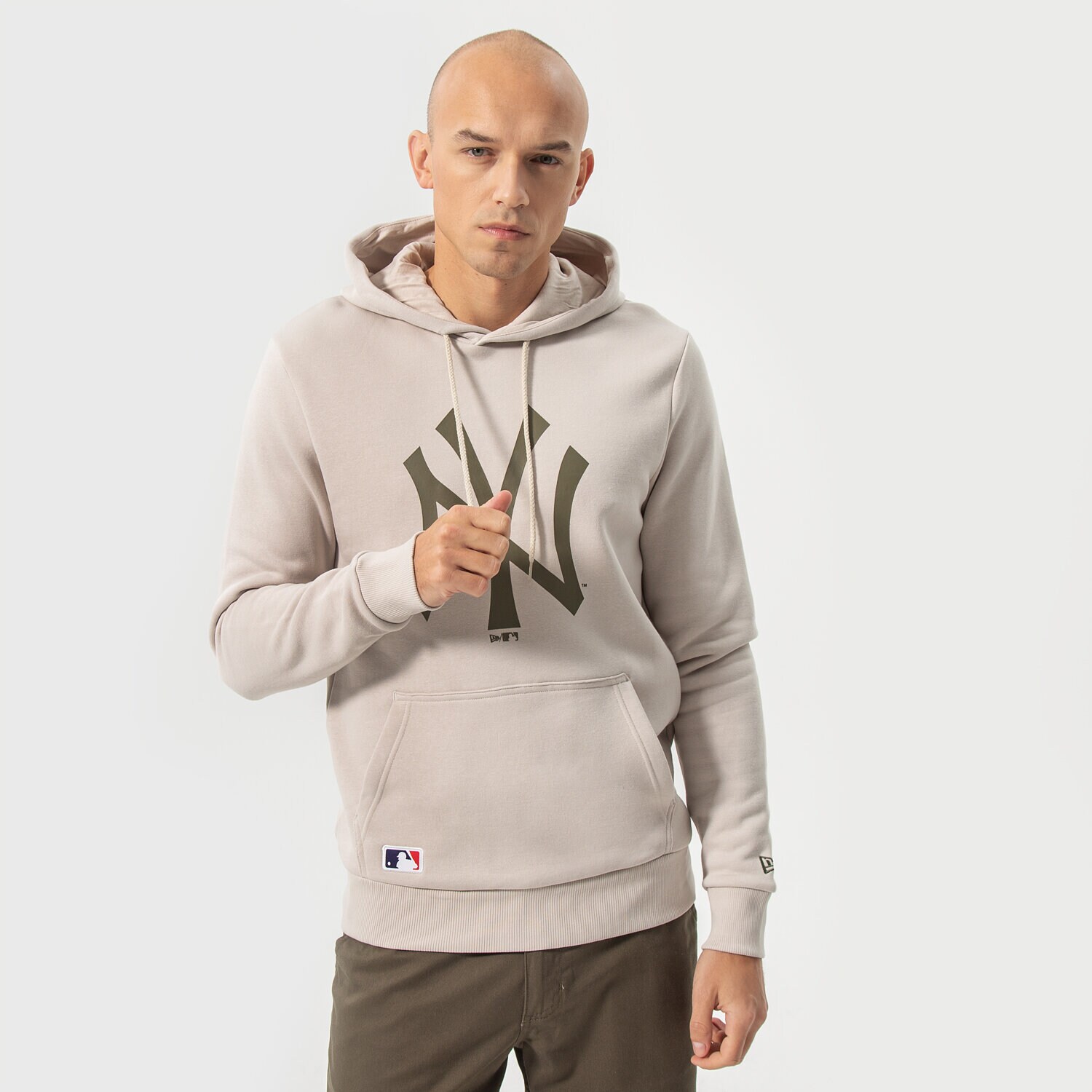 Herren NEW ERA HOODIE MLB SEAS TEAM LOGO NYY NEW YORK YANKEES STNNO 12893130 Beige
