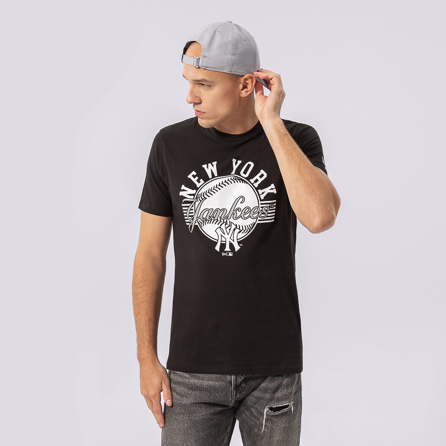 Herren T-Shirt NEW ERA T-SHIRT TEE NYY BLK 13051087 Schwarz