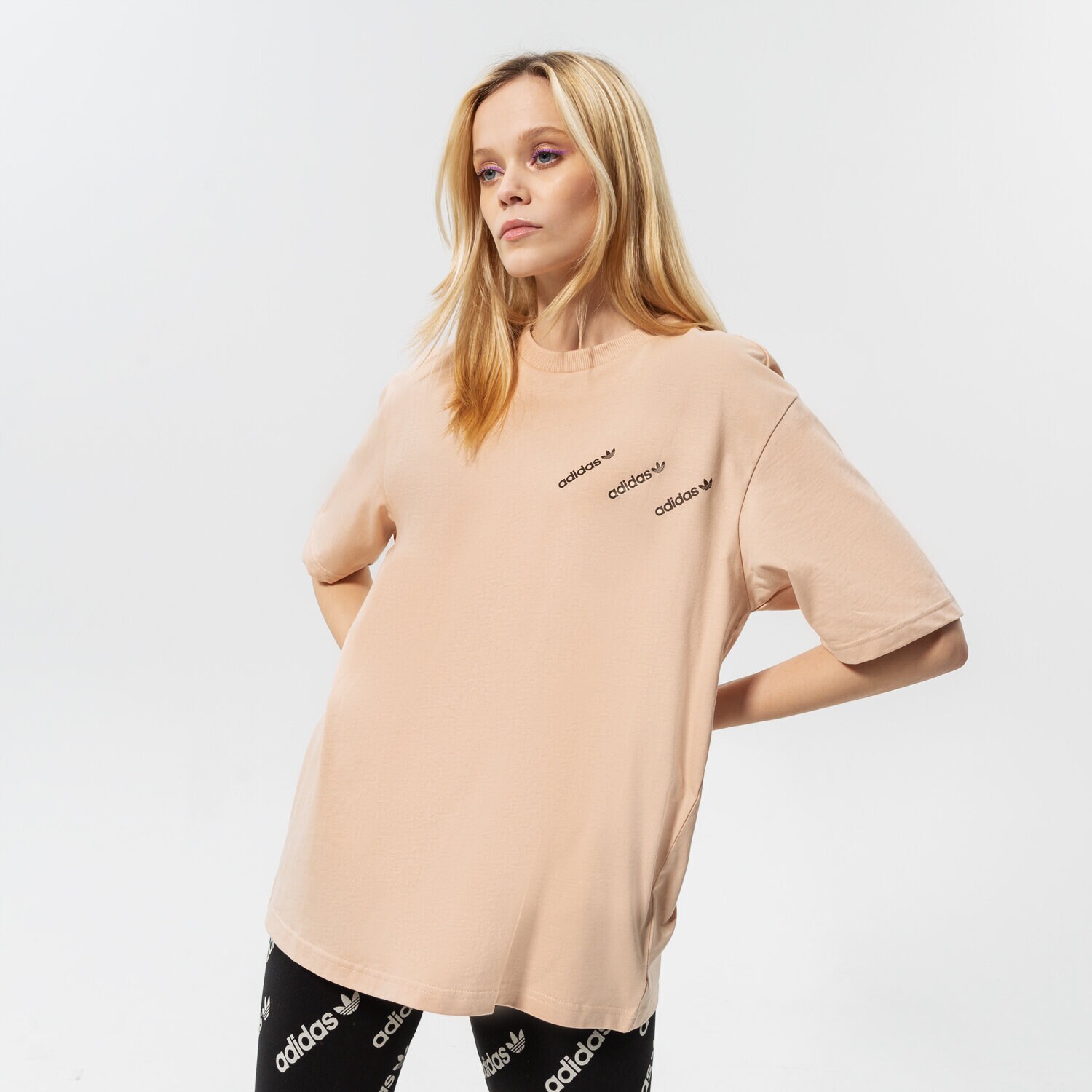 Damen T-Shirt ADIDAS T-SHIRT TEE HM4878 Beige