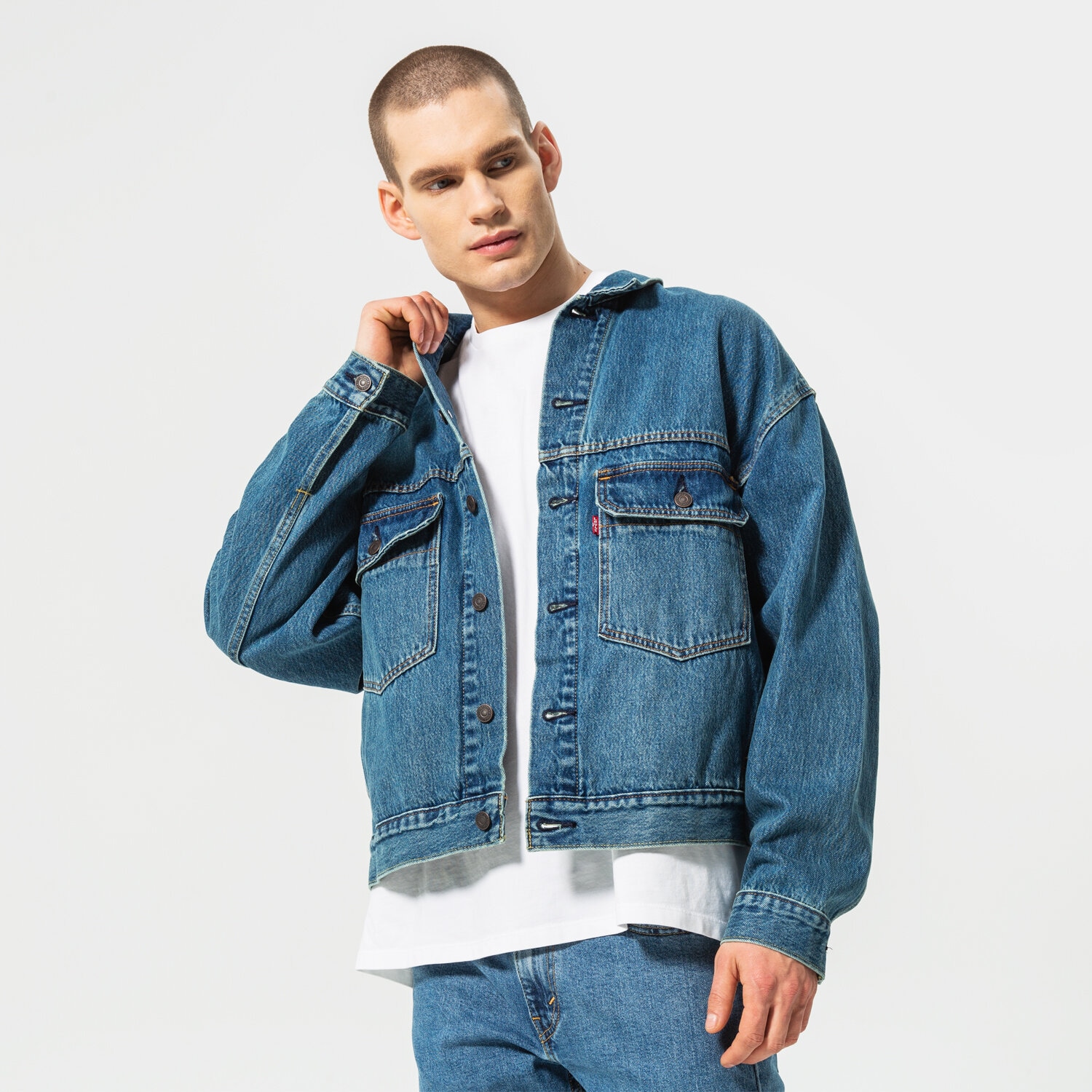 Herren Übergangsjacke LEVI'S JACKE STAY LOOSE TYPE 2 A1988-0000 Blau