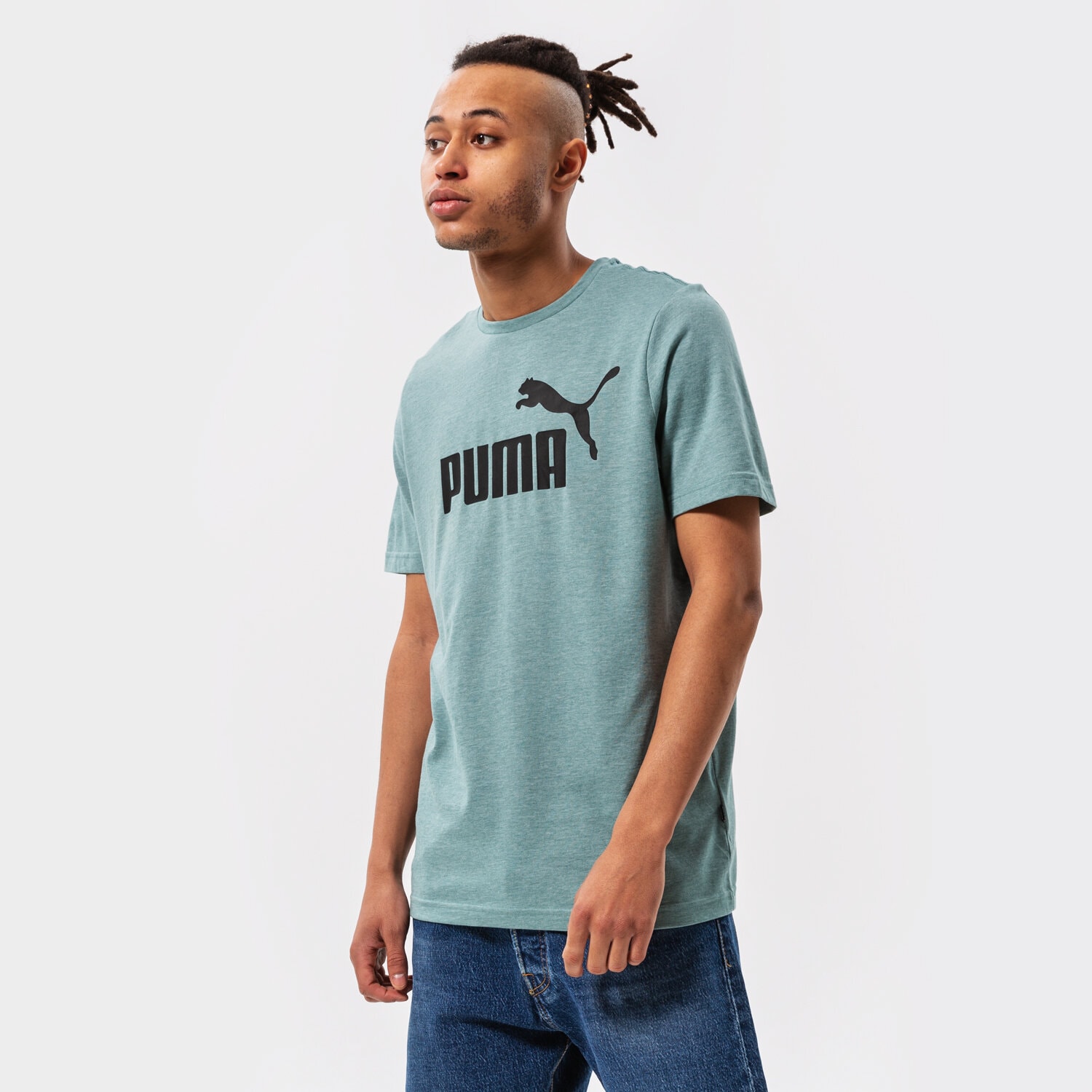 Herren T-Shirt PUMA T-SHIRT ESS HEATHER TEE 58673650 Blau