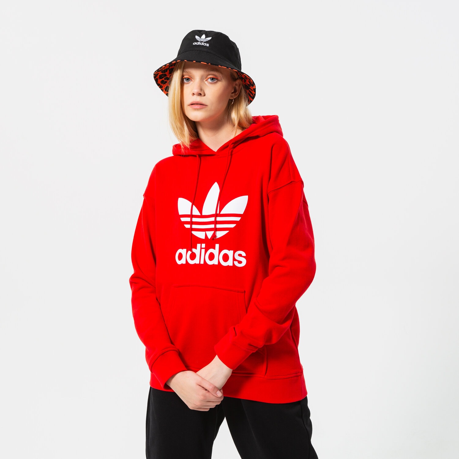 Damen ADIDAS HOODIE TRF HOODIE HE6953 Rot