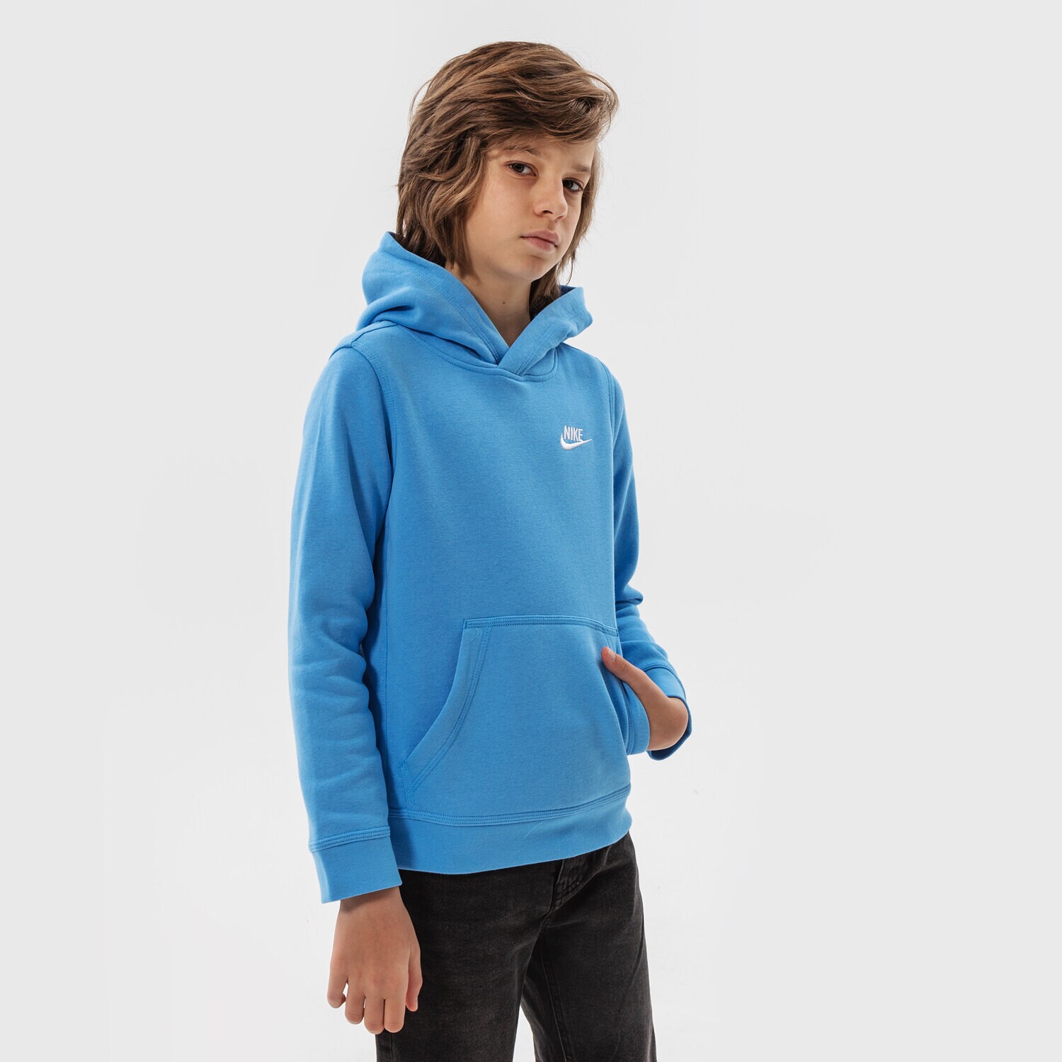 Kinder NIKE SPORTSWEAR CLUB PULLOVER HOODIE JUNIOR BOY BV3757-412 Blau