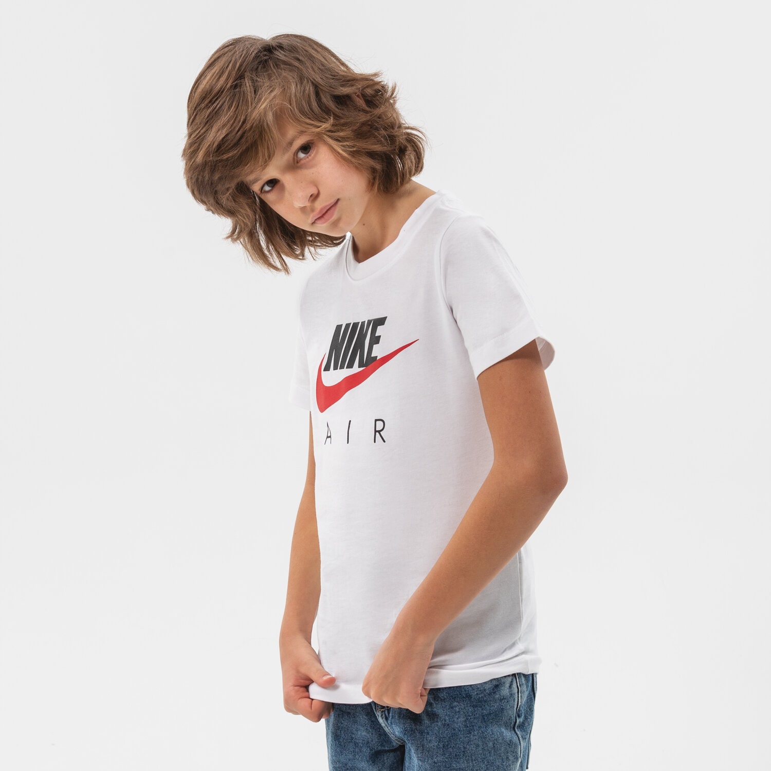Kinder T-Shirt NIKE T-SHIRT NIKE AIR BOY CZ1828-100 Weiß