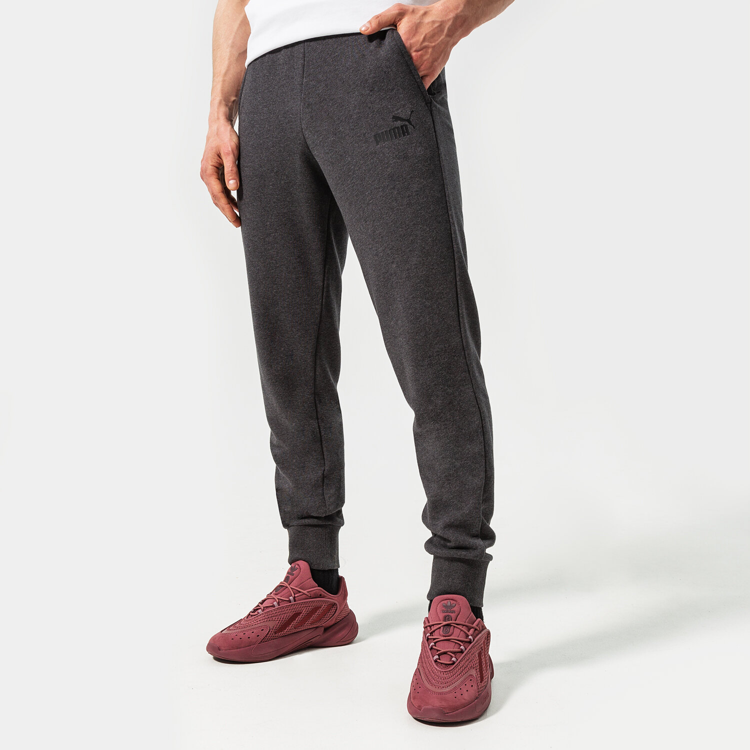 Herren Hosen PUMA HOSE ESS LOGO TR CL 586716 07 Grau