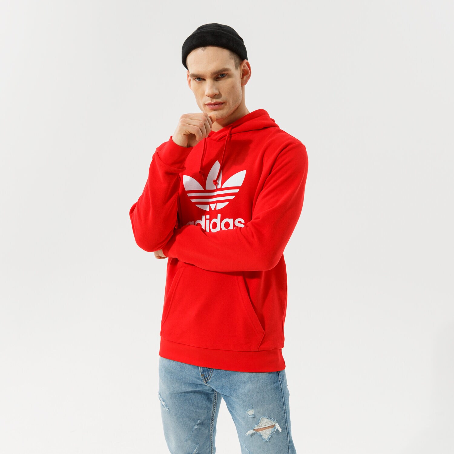 Herren ADIDAS HOODIE TREFOIL HOODY HE9500 Rot