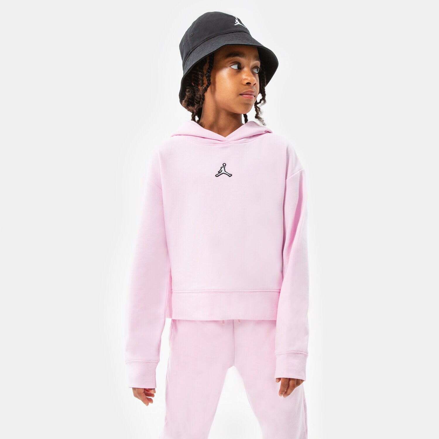 Kinder JORDAN HOODIE ESSENTIALS BOXY GIRL 45A858-A9Y Rosa
