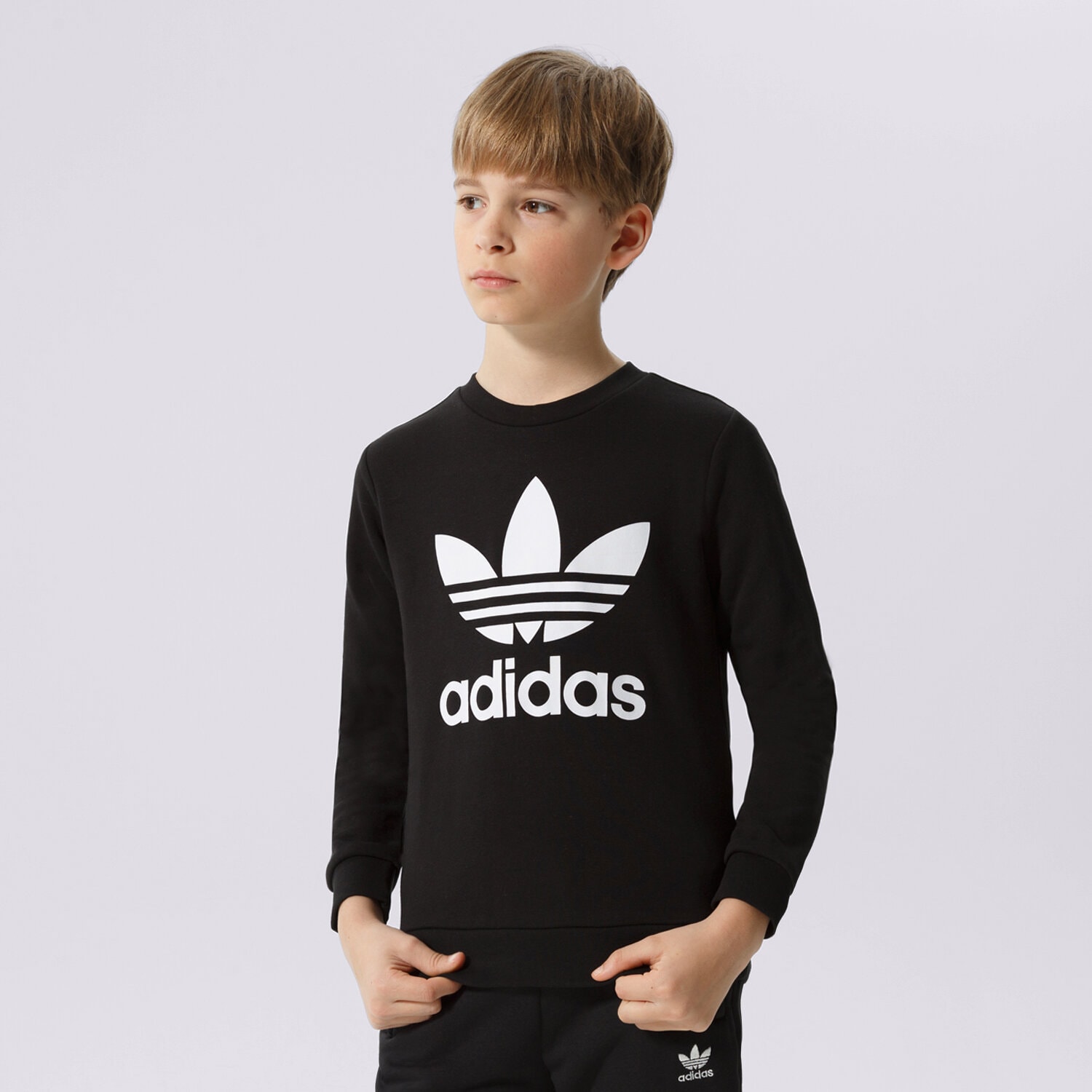 Kinder ADIDAS SWEATSHIRT TREFOIL CREW BOY ED7797 Schwarz